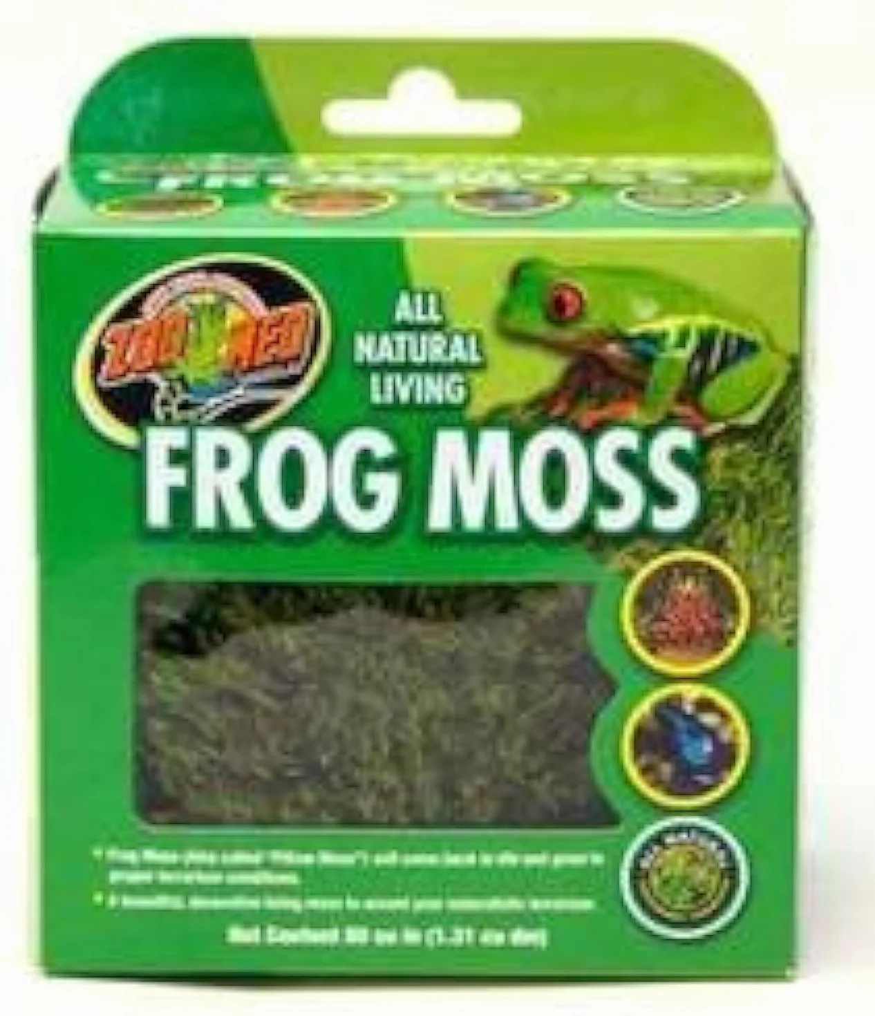 Zoomed All Natural Frog Moss, 1,3 l, czarny