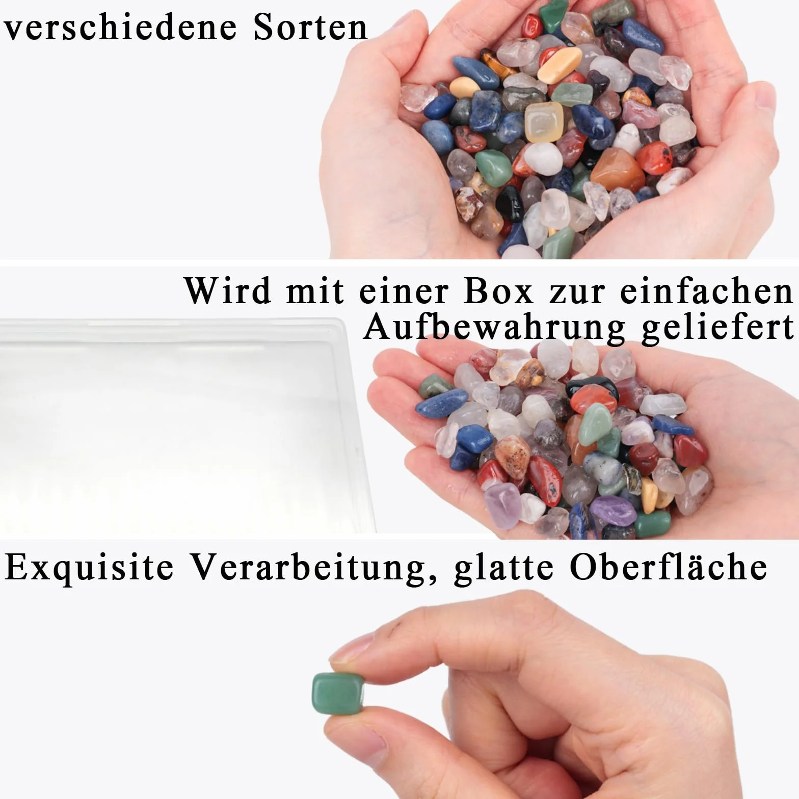 HAKACC 225 g, naturalne kamienie dekoracyjne, 1-2 cm, kamienie dekoracyjne, doniczka na kwiaty, żwir, żwir, do akwarium, doniczki, krajobrazu, wazonu, wypełniacza, dekoracja ogrodu