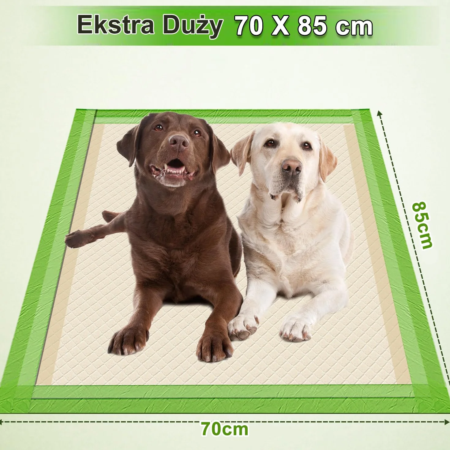 Gardner Pet Bardzo duże podkładki dla szczeniąt 70 x 85 cm, super chłonne, 6 warstw, 30 sztuk