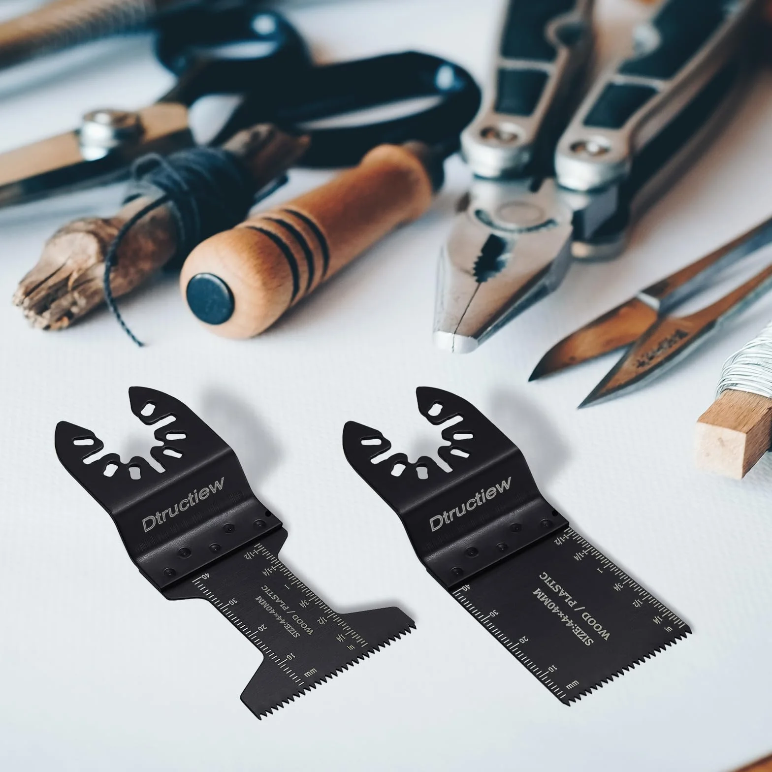 Zestaw 100 sztuk oscylujących brzeszczotów do drewna/metalu kompatybilny z Dewalt Makita Bosch Craftsman