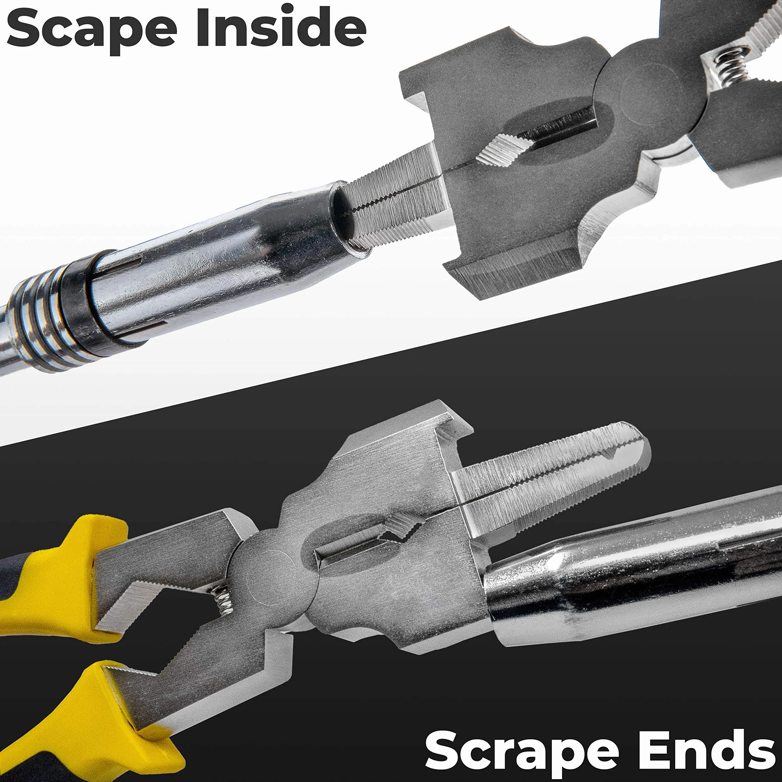 Strong Hand Tools, Deluxe MIG szczypce spawalnicze, młotek do żużla, młotek płaski, skrobak, drobne i grube pilniki, nacięcie boczne, łańcuch podtrzymujący, ergonomiczny uchwyt, poddane obróbce