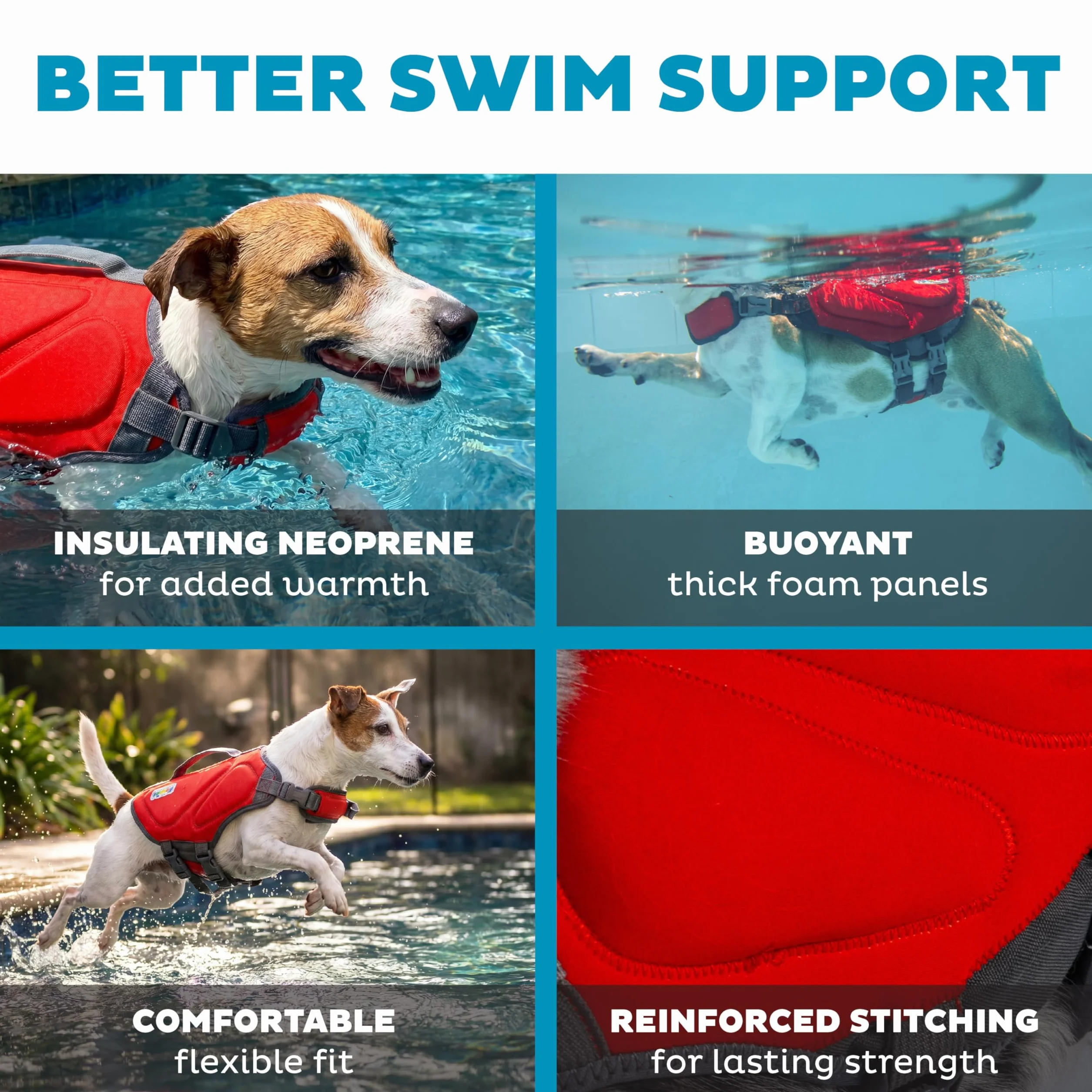 Outward Hound Dawson Swim Red Dog kamizelka ratunkowa, S