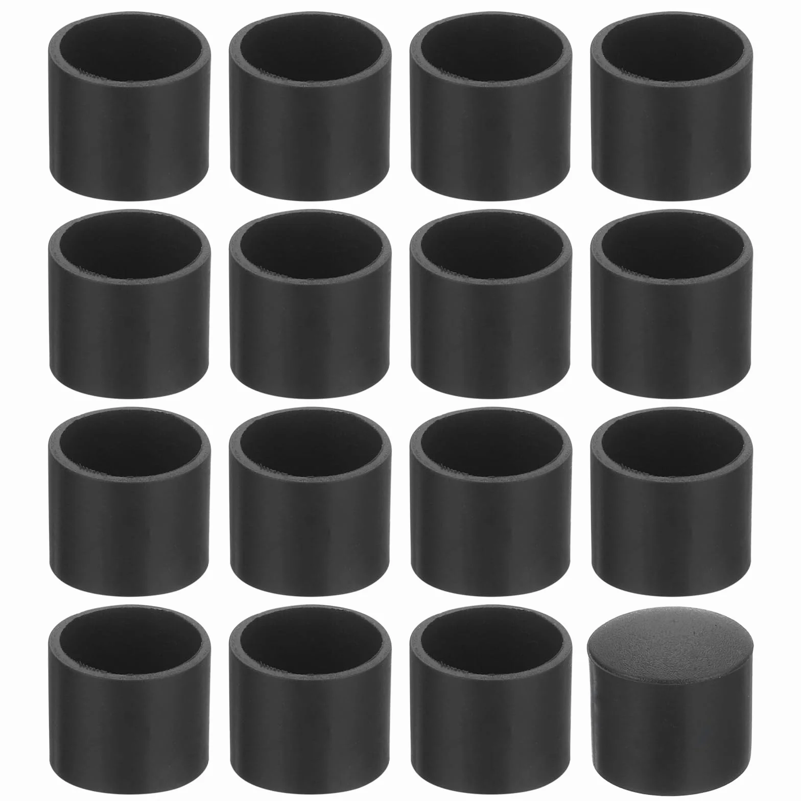 QUARKZMAN 38 sztuk nakładek na nogi krzeseł 16 mm (5/8 cala) antypoślizgowe zatyczki okrągłe nakładki ochronne na nogi krzeseł, czarne