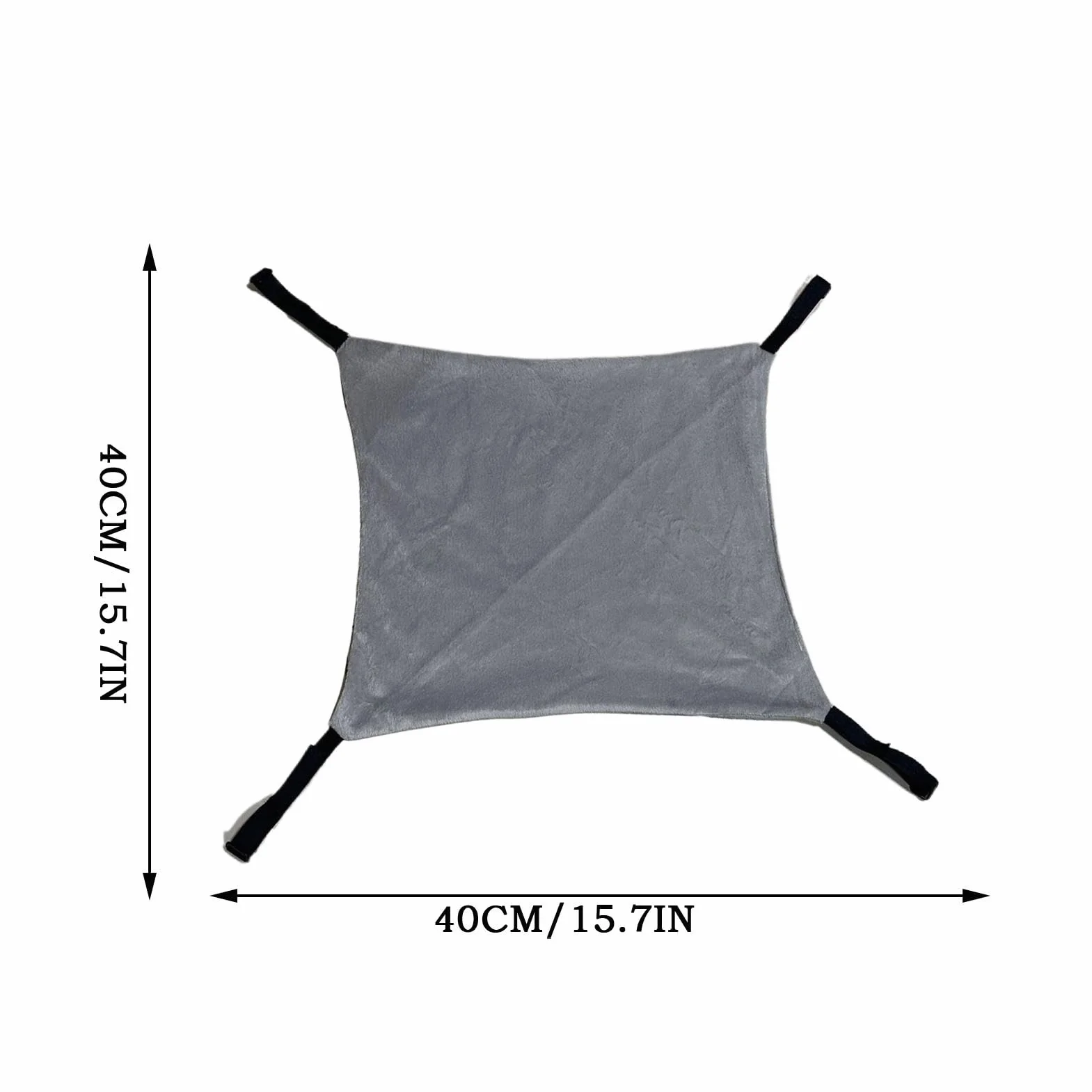 Cat Hammock, Adjustable Soft Swing 15.75x15.75 Inches, Double-Sided Comfortable Sleeping Pad, Breathable Resting Bed, Cage Hanging Accessory for Kittens, Small Pets, Rabbits