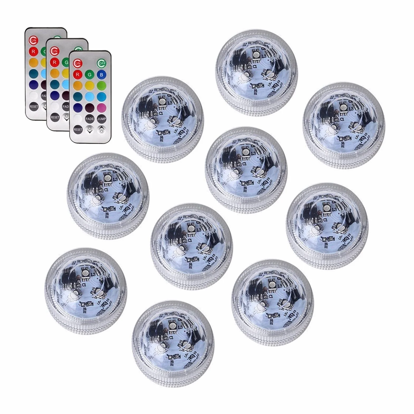 Pływające światło basenowe LED, światło zanurzeniowe Rgb, IP68 Wodoodporna zdalnie sterowana lampa podwodna, akcesoria basenowe (kolor: 8 lampa 1 kontroler)