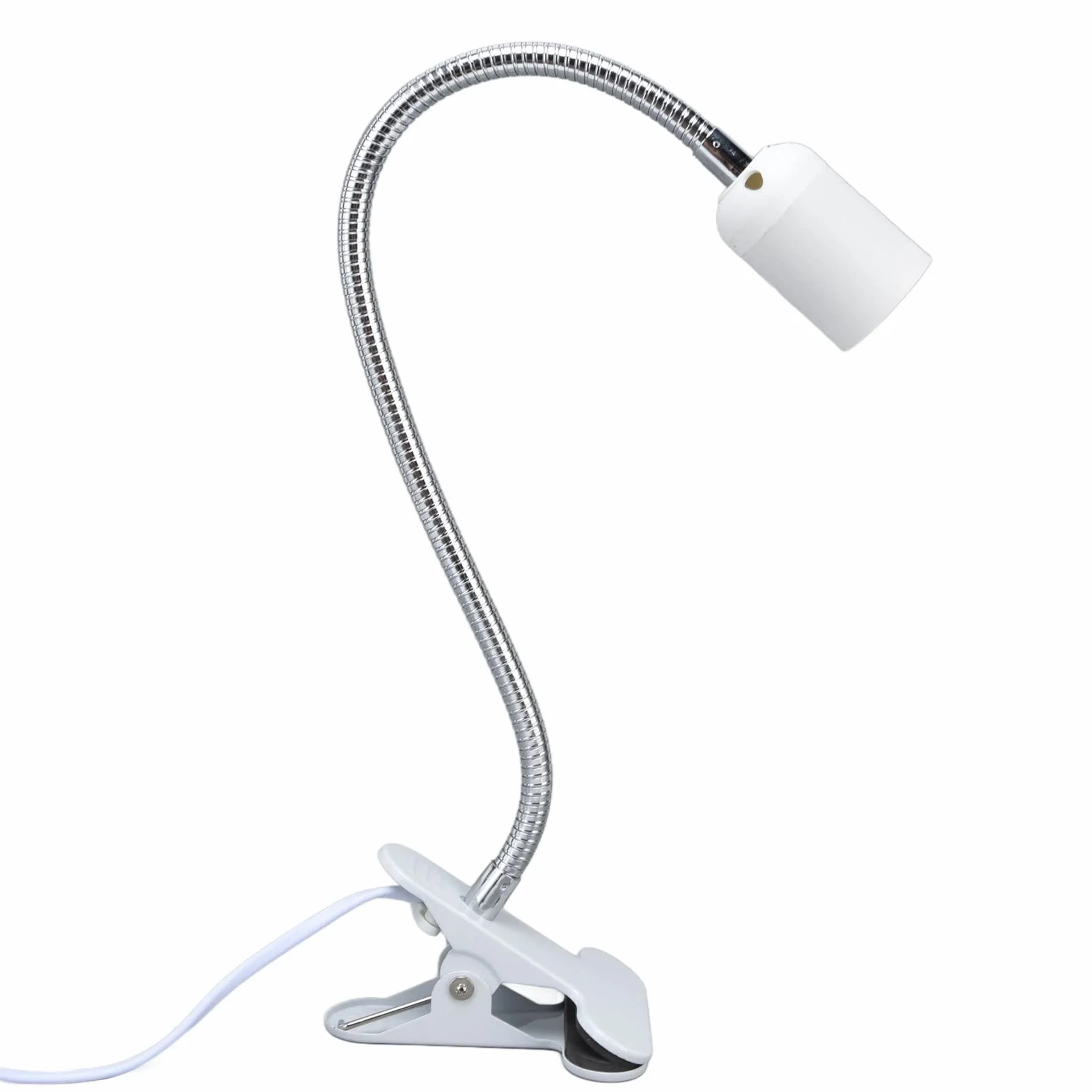 Oprawka do Książki, Oprawy Oświetleniowe LED E27/E26 z Gęsią Szyją i Zaciskiem Mini Lampka na Biurko Przenośna Gęsia Szyja do ż na Zewnątrz, Oświetlenie Biurowe(EU)