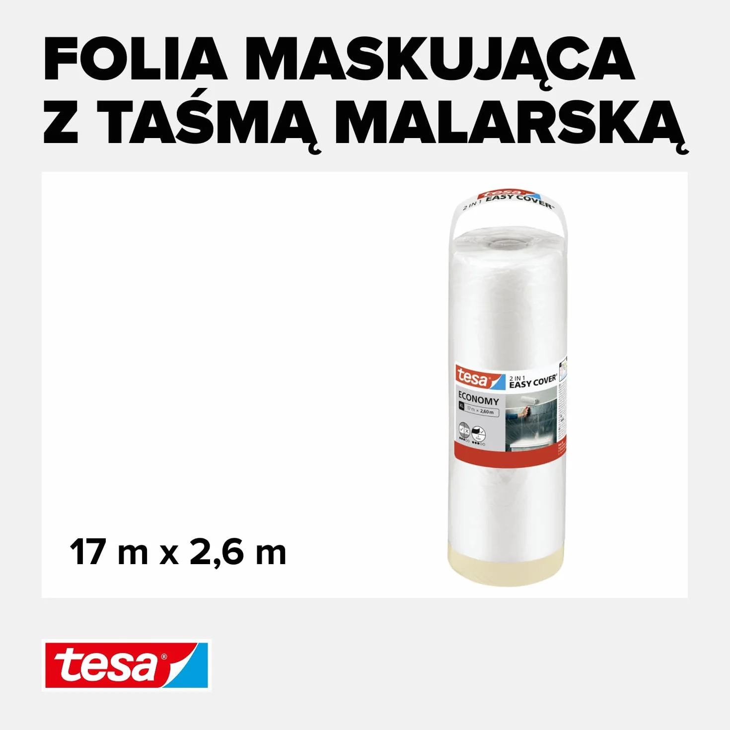 tesa Easy Cover UNIVERSAL folia malarska 2w1 17m x 2,60m