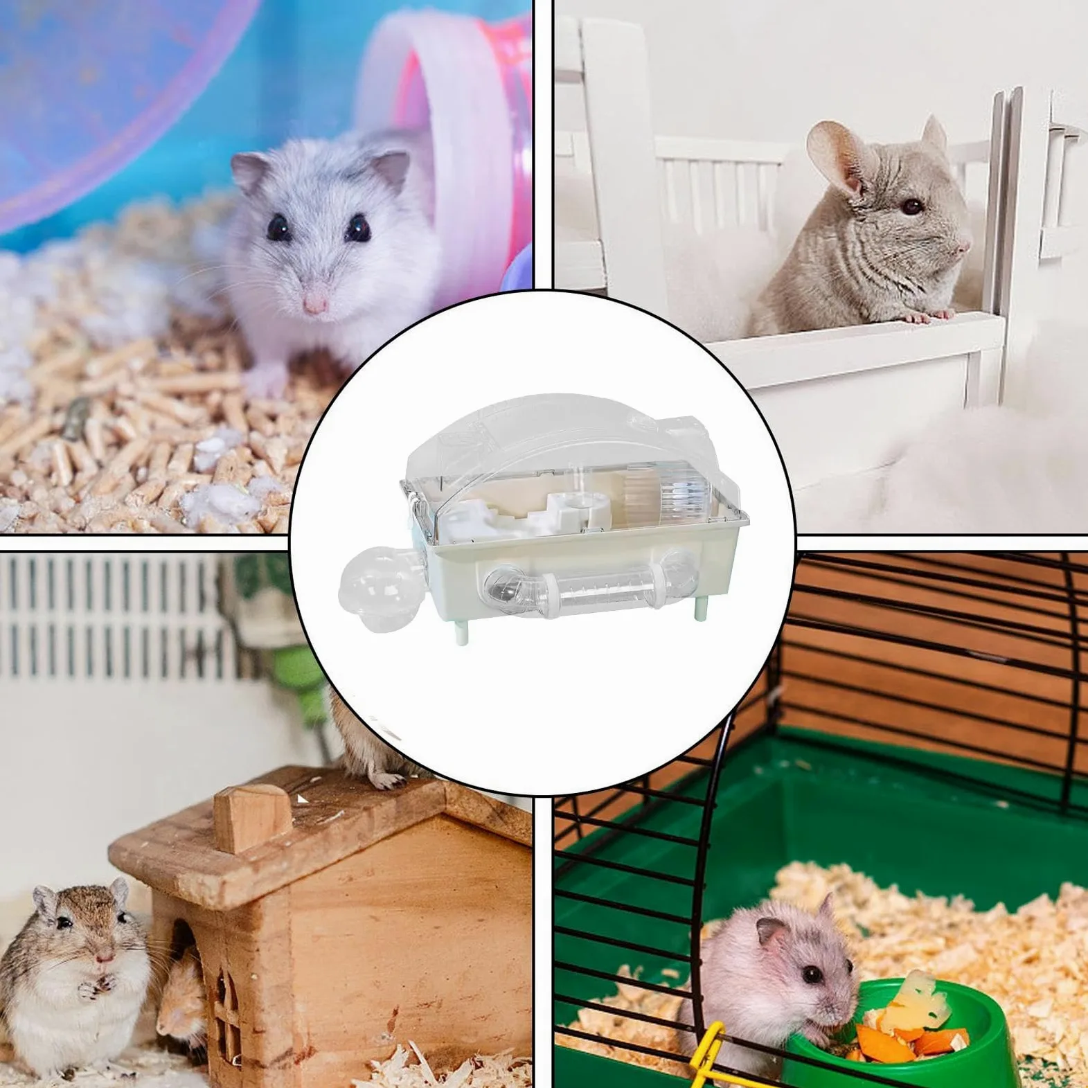 Klatka Dla Chomika Karłowatego Dom Habitat dla Zwierząt Domowych | Przezroczyste Klatki Dla Zwierząt Dla Jeża, Szynszyla, Królika, Świnki Morskiej Karłowatej, Fretki, Chomika,