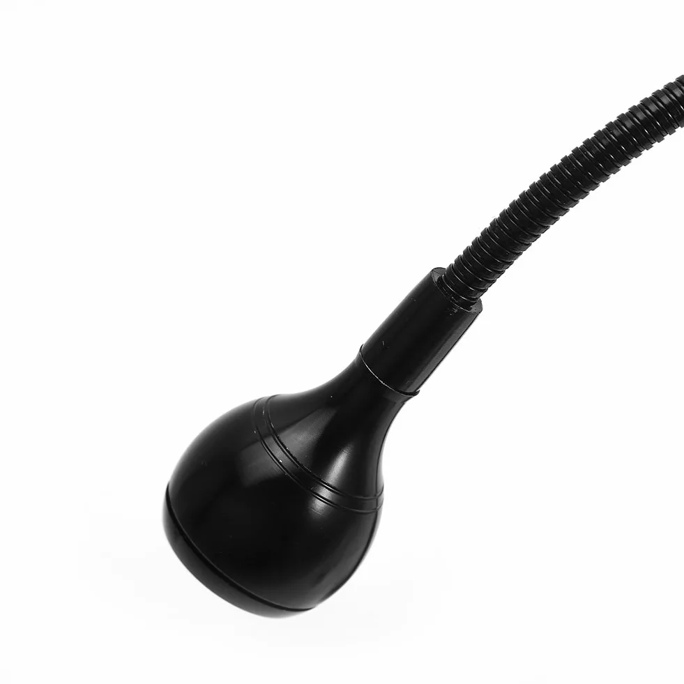 Nowa, Elastyczna Lampka z Klipsem na Gęsiej Szyi, Lampka Stołowa LED USB, Lampka do Czytania, Przenośna Lampa Stołowa do Komputera, z Klipsem, Zimna Biel 1W (BLACK)