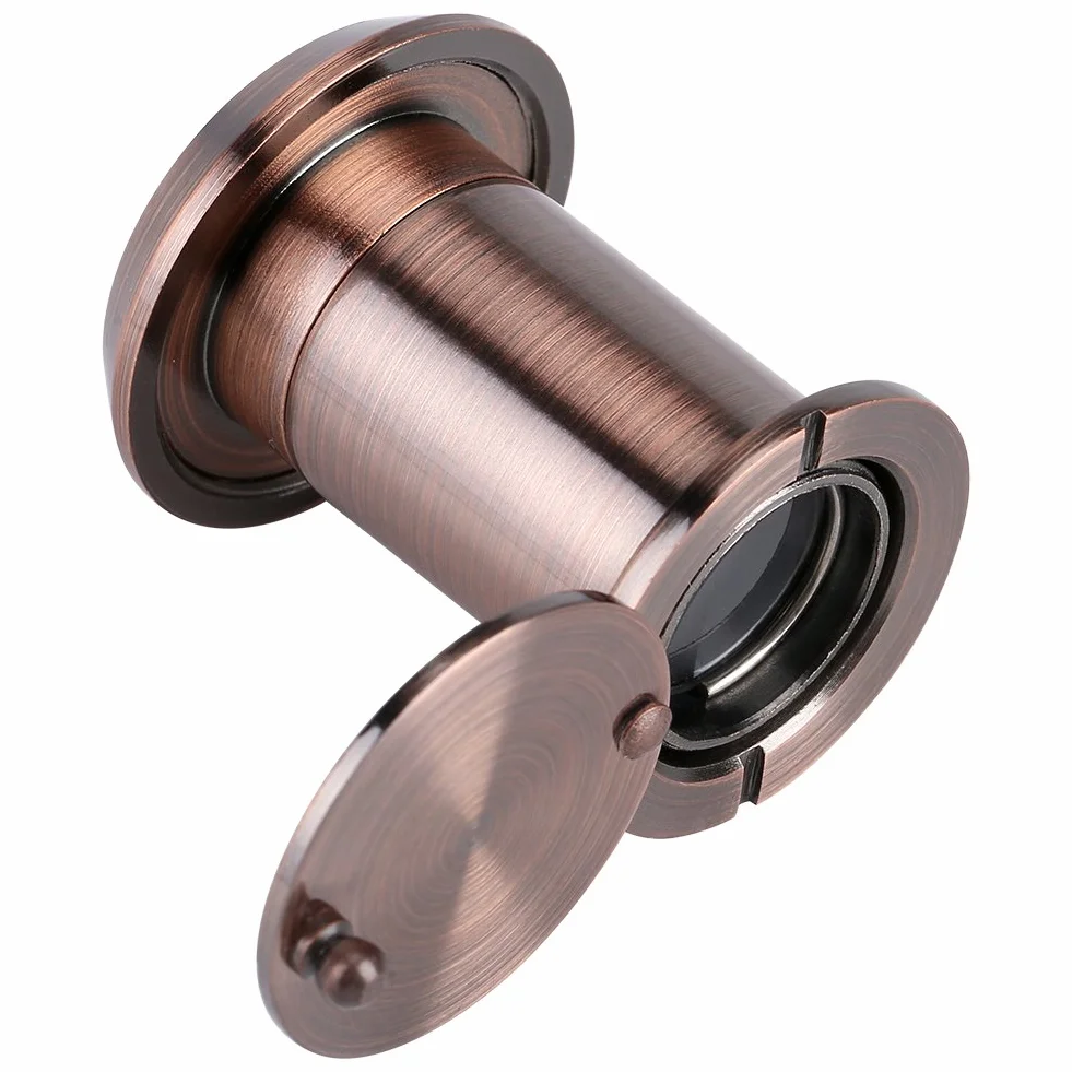 22mm220 Stopni Szerokokątny Wizjer do Drzwi, Szkło Optyczne Bezpieczeństwa w Domu i Materiał Mosiężny, Odpowiedni do Drzwi o Grubości 35~60mm Mm, Akcesoria do Drzwi(Czerwony Brąz)