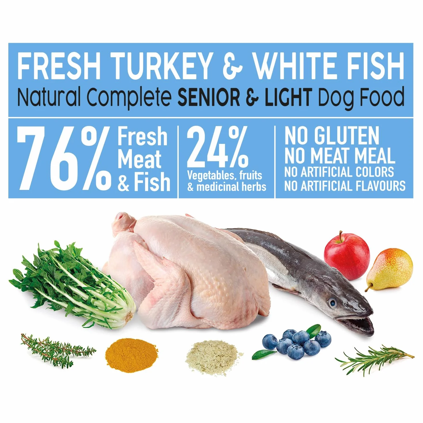 Arquivet Fresh Senior Light Turkey & White Fish 2,5Kg - Karma półwilgotna