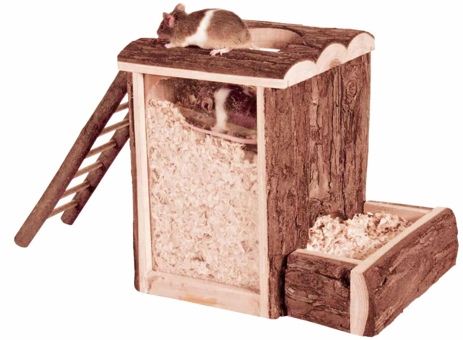 Trixie Natural Living Play and Burrow Tower, 20 × 20 × 16 cm
