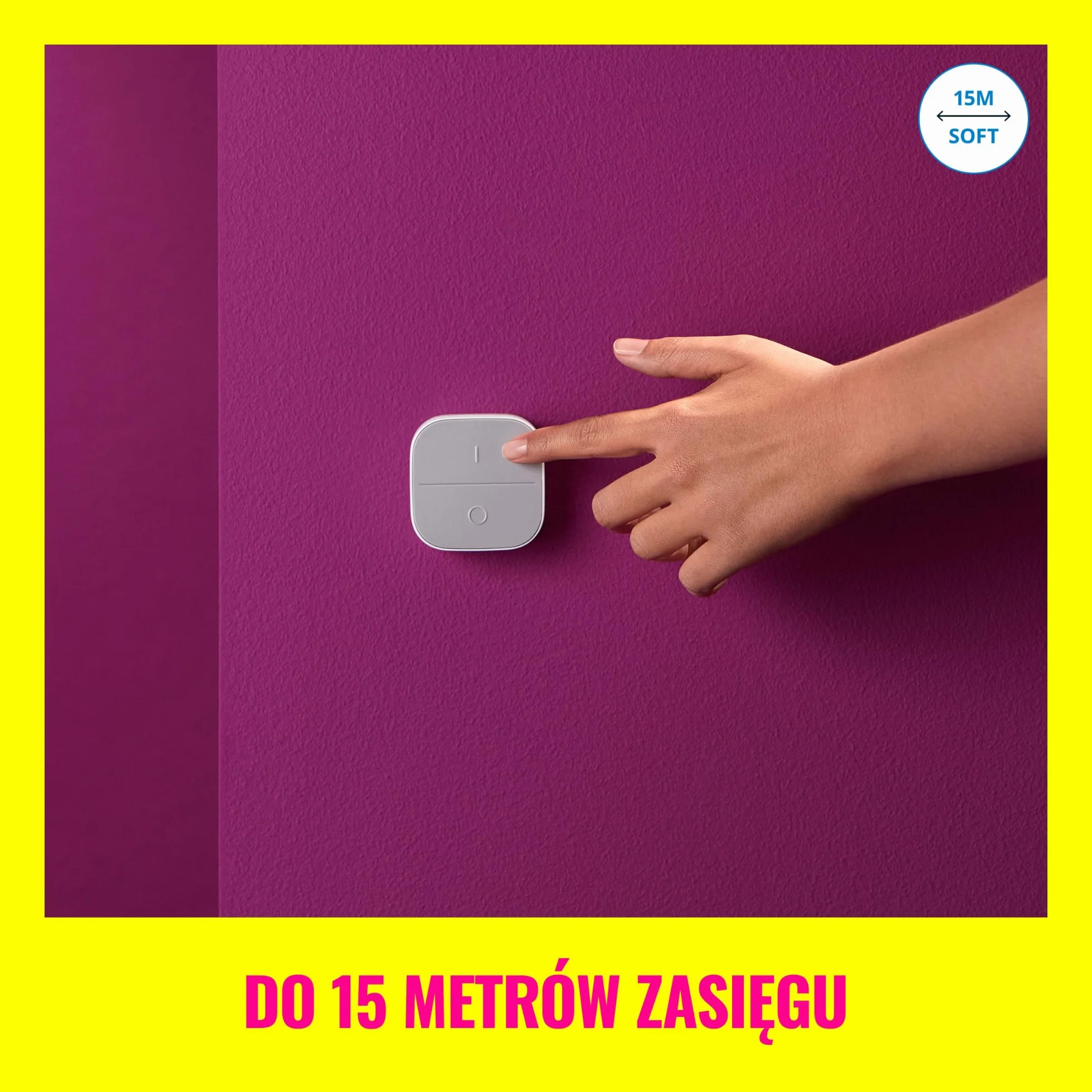 WiZ Inteligentny przycisk Smart Button, bezprzewodowy, sterowanie oświetleniem, smart home, zasięg 15 m, zasilanie bateryjne