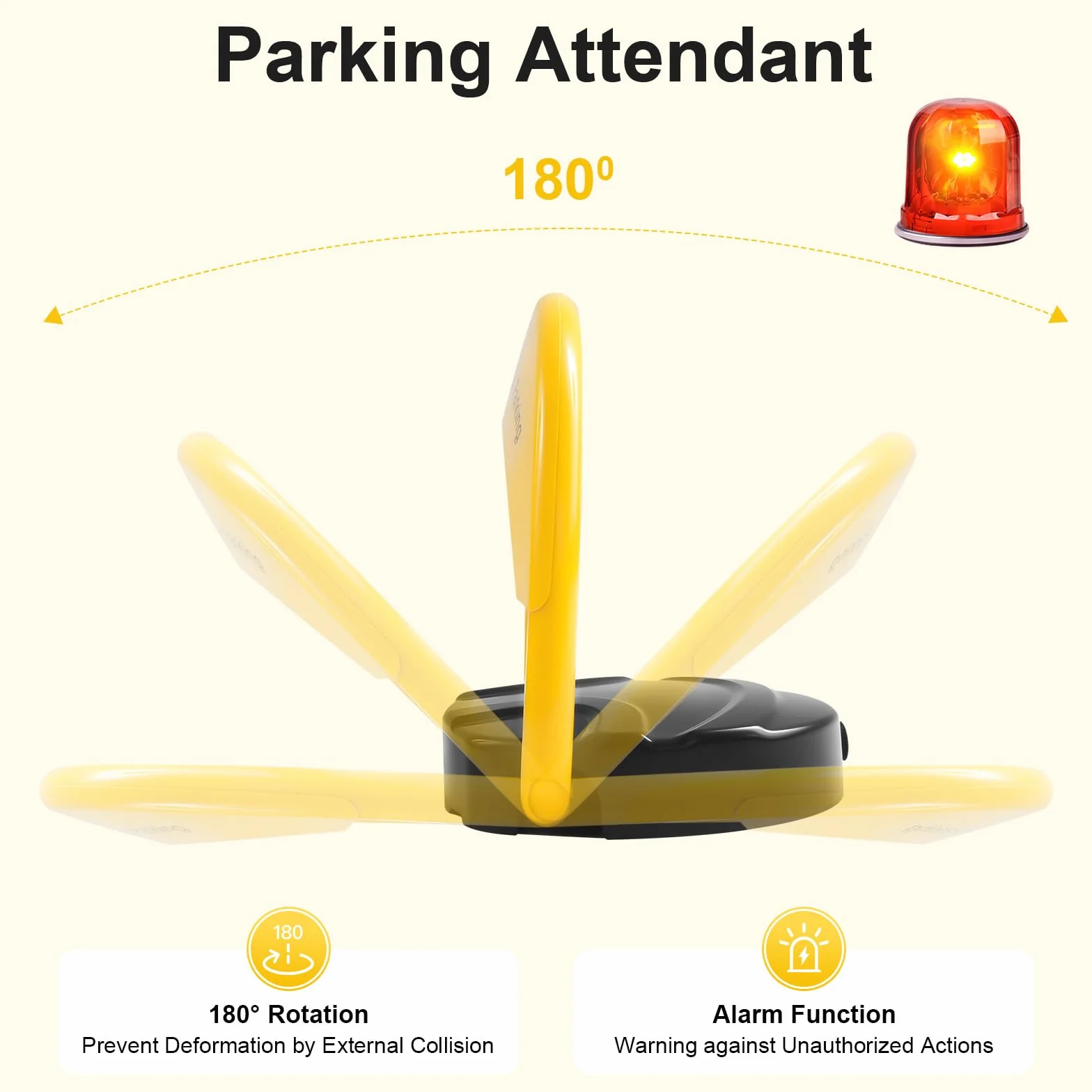 Elektryczna blokada parkingowa z pilotem Składana 45x40 cm alarm