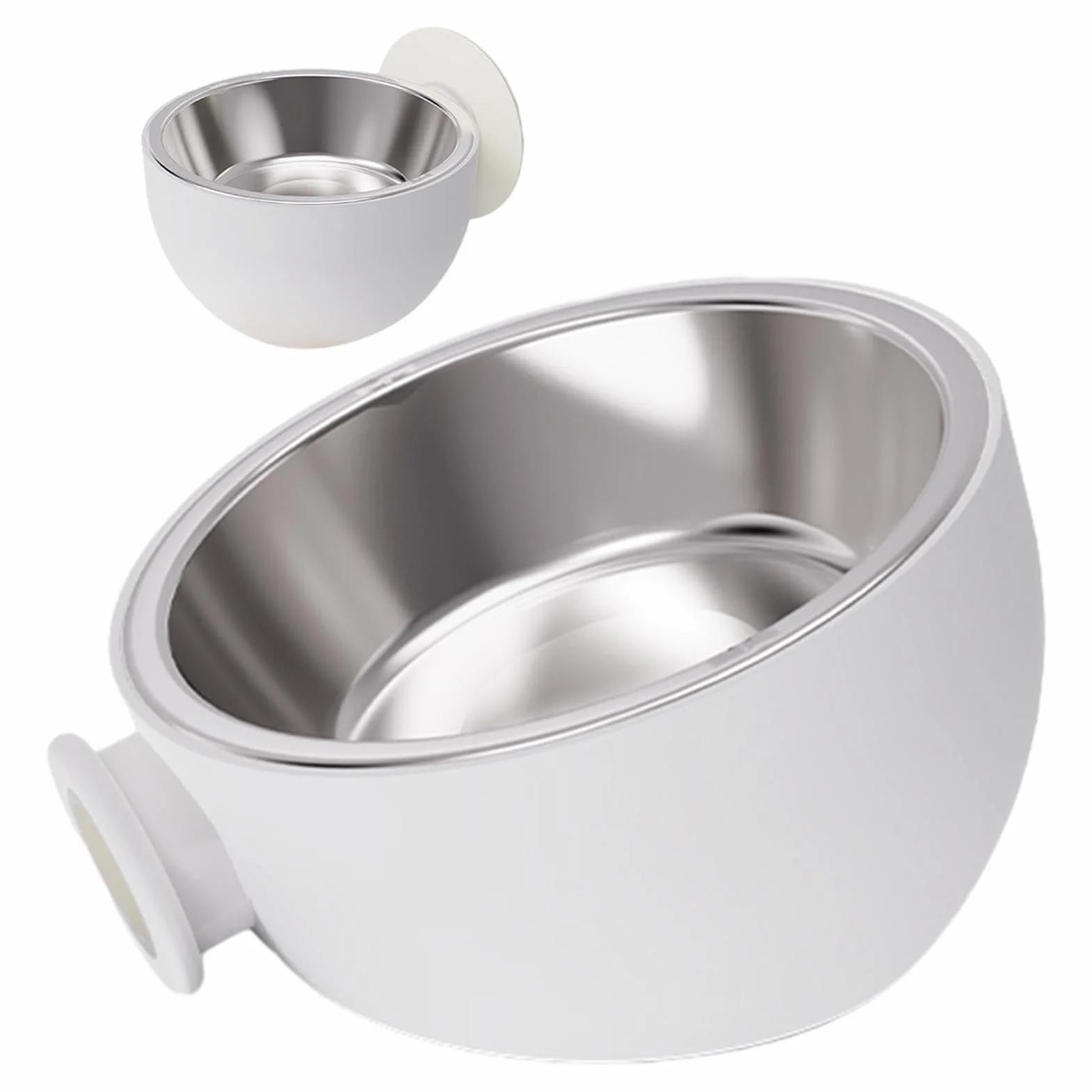 Wall Magnetic Dog Bowl, Stainless Steel Anti-Spill Feeder, Fixed Elevated Design, Strong Magnetic Mounting, Rust-Resistant & Dishwasher Safe, Perfect for Pets Food and Water