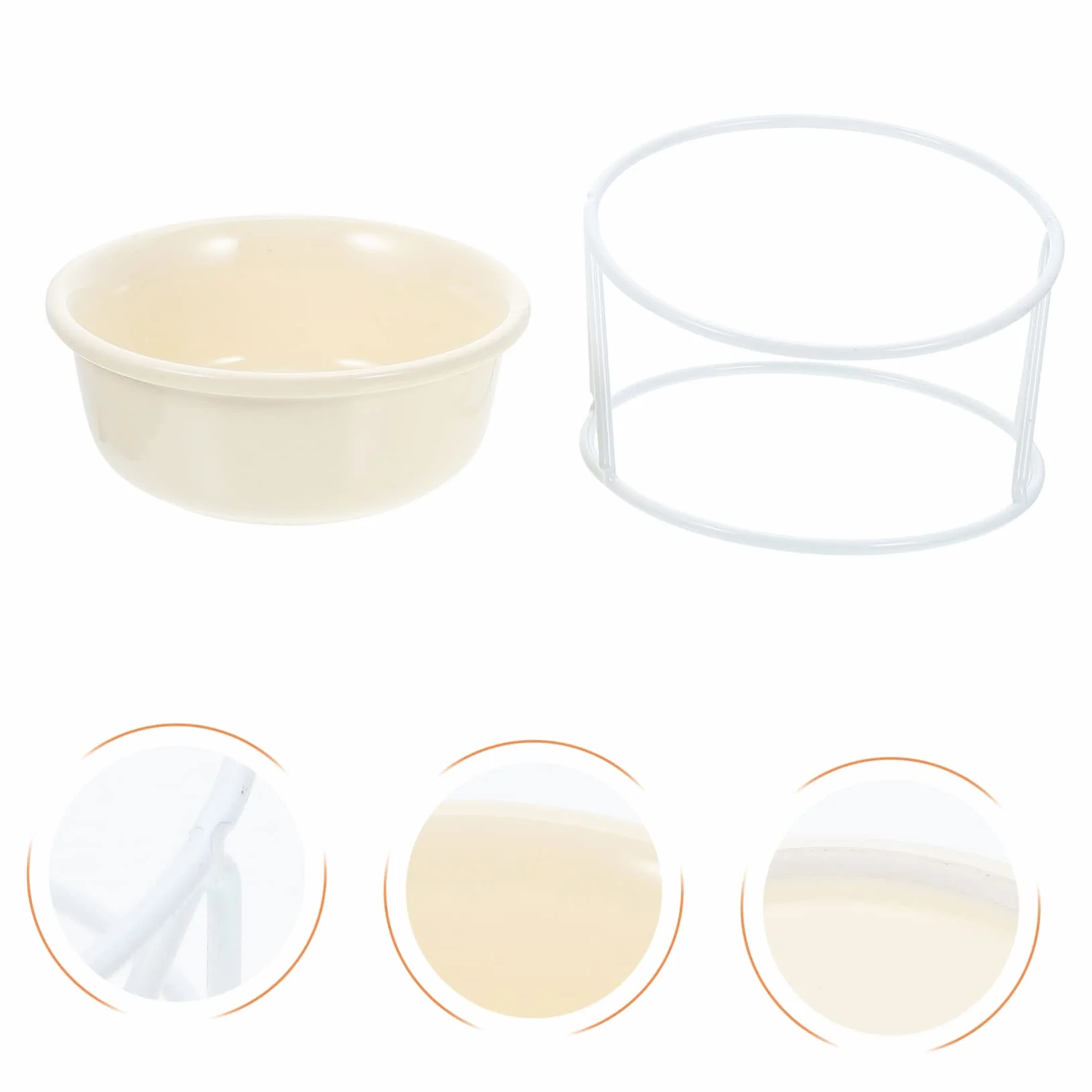 Toddmomy 1zestaw Ceramiczna Miseczka Dla Kota z Podstawą Wysoka Miska Do Karmienia i Picia Dla Małych Psów i Kotów Ergonomiczna z Stojakiem Bezpieczna Materiałowo Wygodna Użyciu