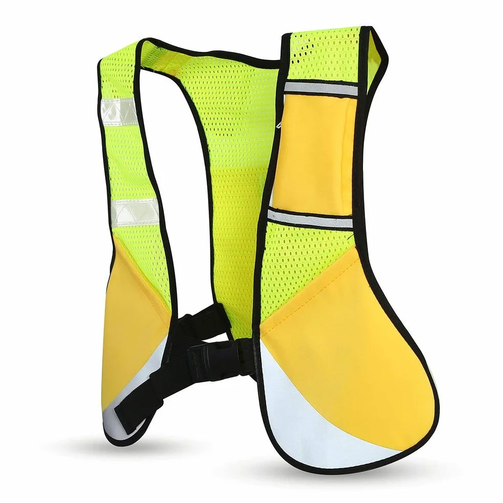 Odblaskowa kamizelka sportowa, 38 cm, wielofunkcyjna kamizelka odblaskowa do biegania 200 m, odblaskowa kamizelka do biegania, jazdy na rowerze, wędrówek