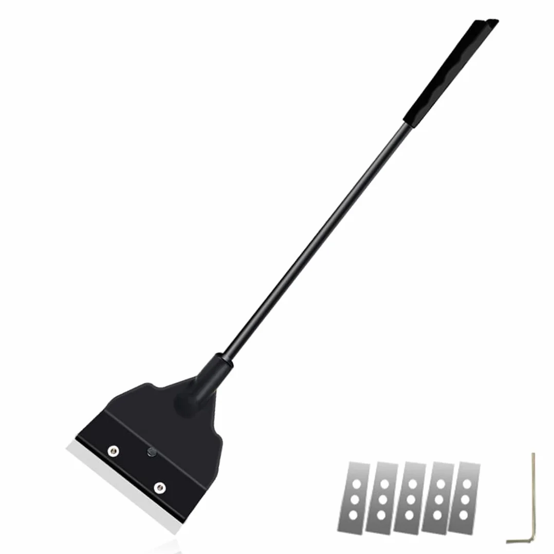 Narzędzia do czyszczenia akwarium, 65 cm, skrobak do alg, skrobak do golenia, skrobak z glonami, nóż do golenia, narzędzie do czyszczenia z 5 ostrzami ze stali nierdzewnej, do szklanych zbiorników z rybami
