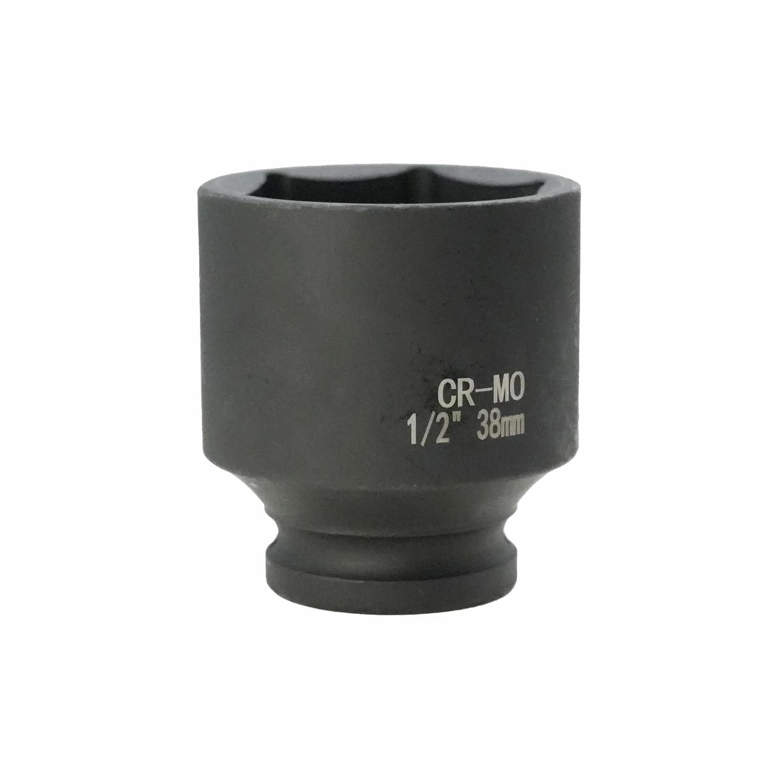 Gniazdo 38mm 1/2" 6-kątowe, nasadka udarowa 1/2 38 mm stal chromowo-molibdenowa CR-MO(czarna)