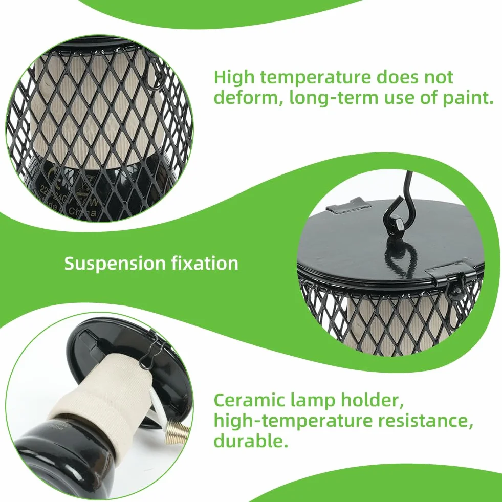 Grzewcza lampa dla gadów, ceramiczne żarówki na podczerwień, 50W, AC 220V, E27