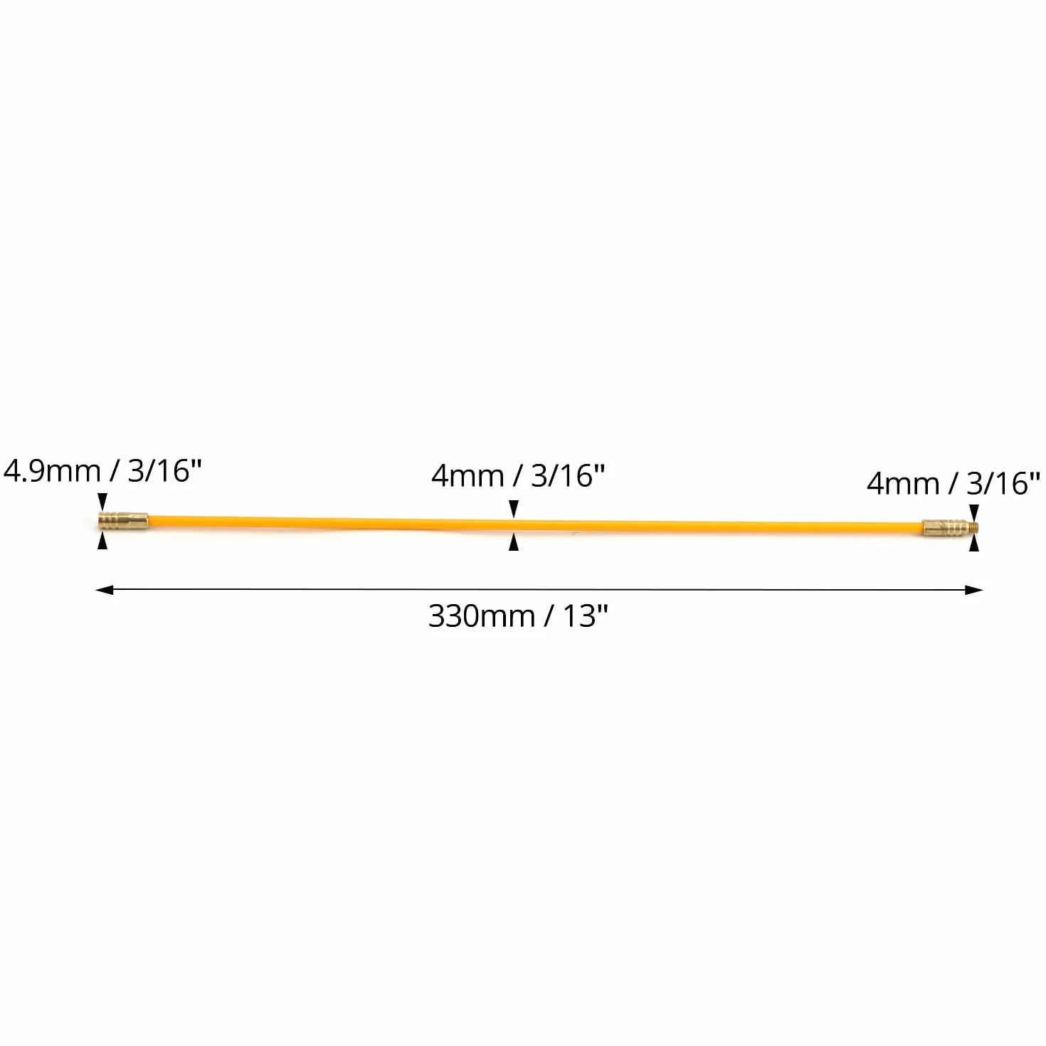 QWORK® Zestaw ściągaczy kabli z włókna szklanego 10 szt. z hakiem i otworem, ściągacz do kabli 33 cm, zestaw prętów kablowych