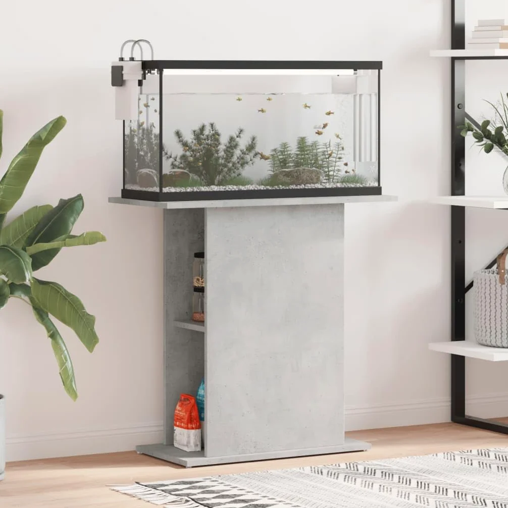 vidaXL Szafka pod akwarium, szarość betonu, 75x36x72,5 cm