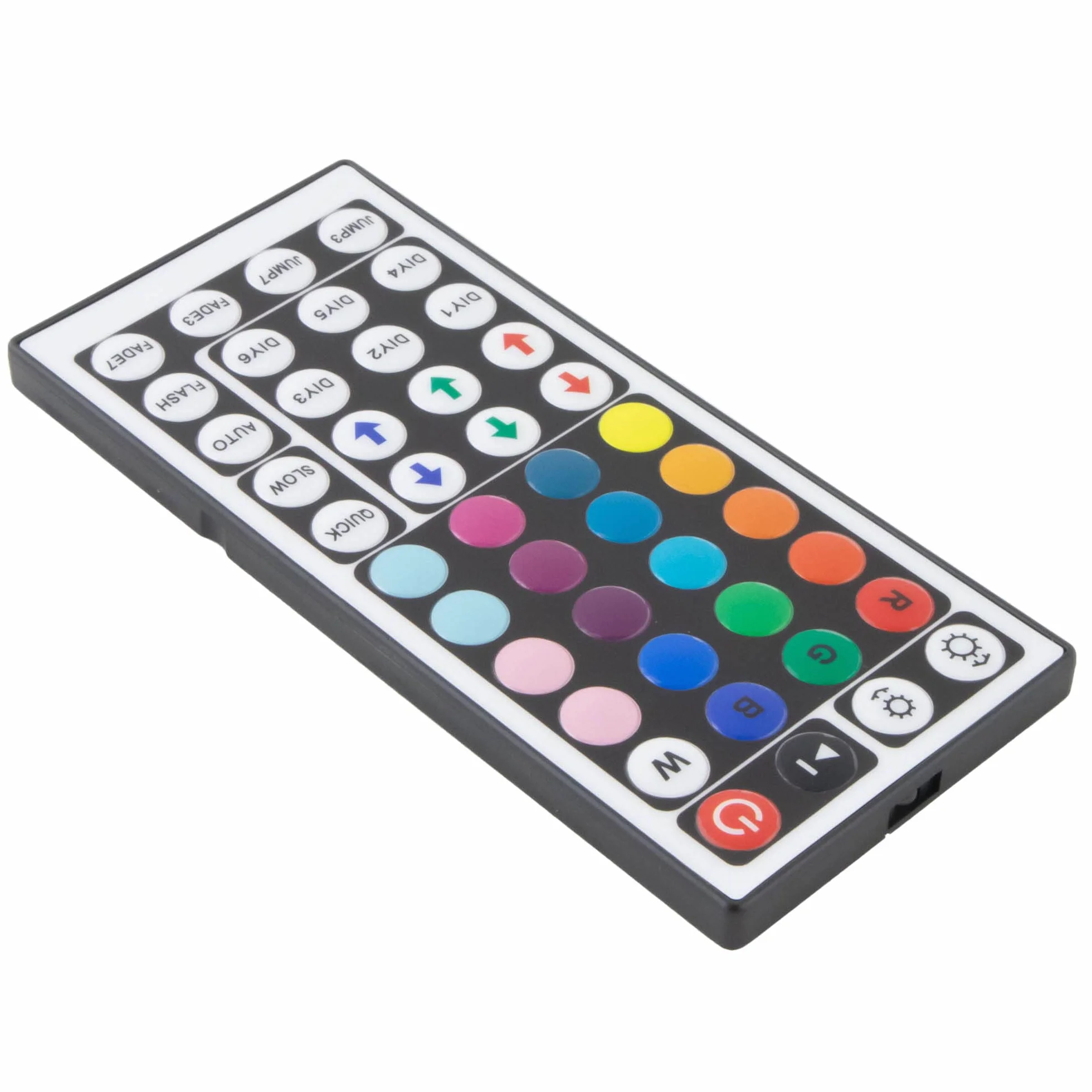 Sterowanie RGB na podczerwień z 24 lub 44 przyciskami w wersji standardowej lub mini do taśm LED RGB (44 przyciski mini)