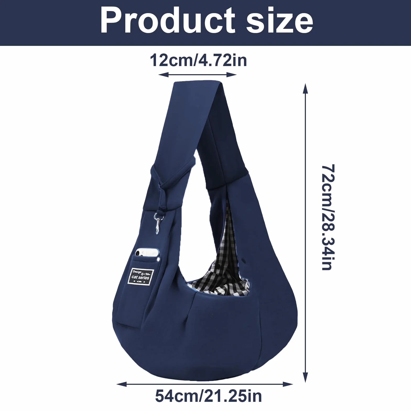 Torba do noszenia psa do 7,5 kg, przenośna torba na ramię dla zwierząt domowych, regulowana torba do przenoszenia psa na spacery, aktywności na świeżym powietrzu i wycieczki (niebieska)