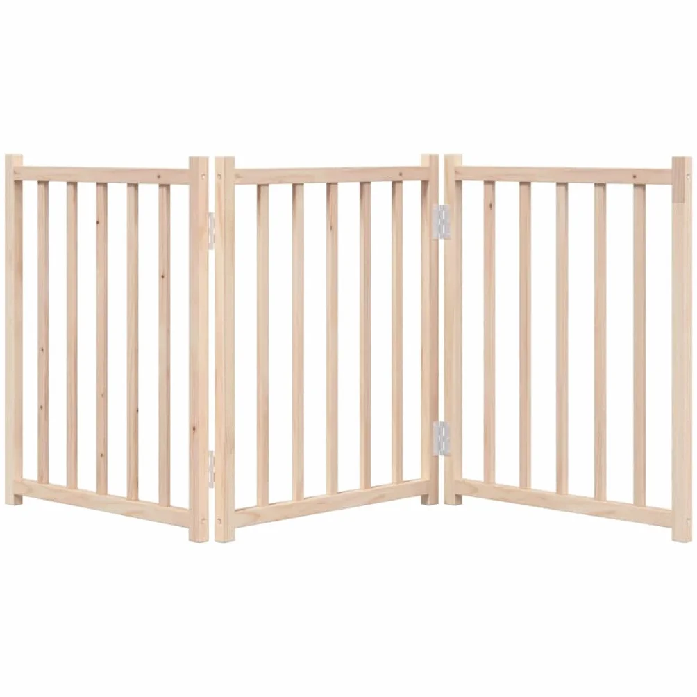 vidaXL SkÅ‚adana bramka zabezpieczajÄ…ca dla psa, 3 panele, 150 cm, bramka dla zwierzÄ…t, bramka bezpieczeÅ„stwa dla psów, bramka bezpieczeÅ„stwa dla psa