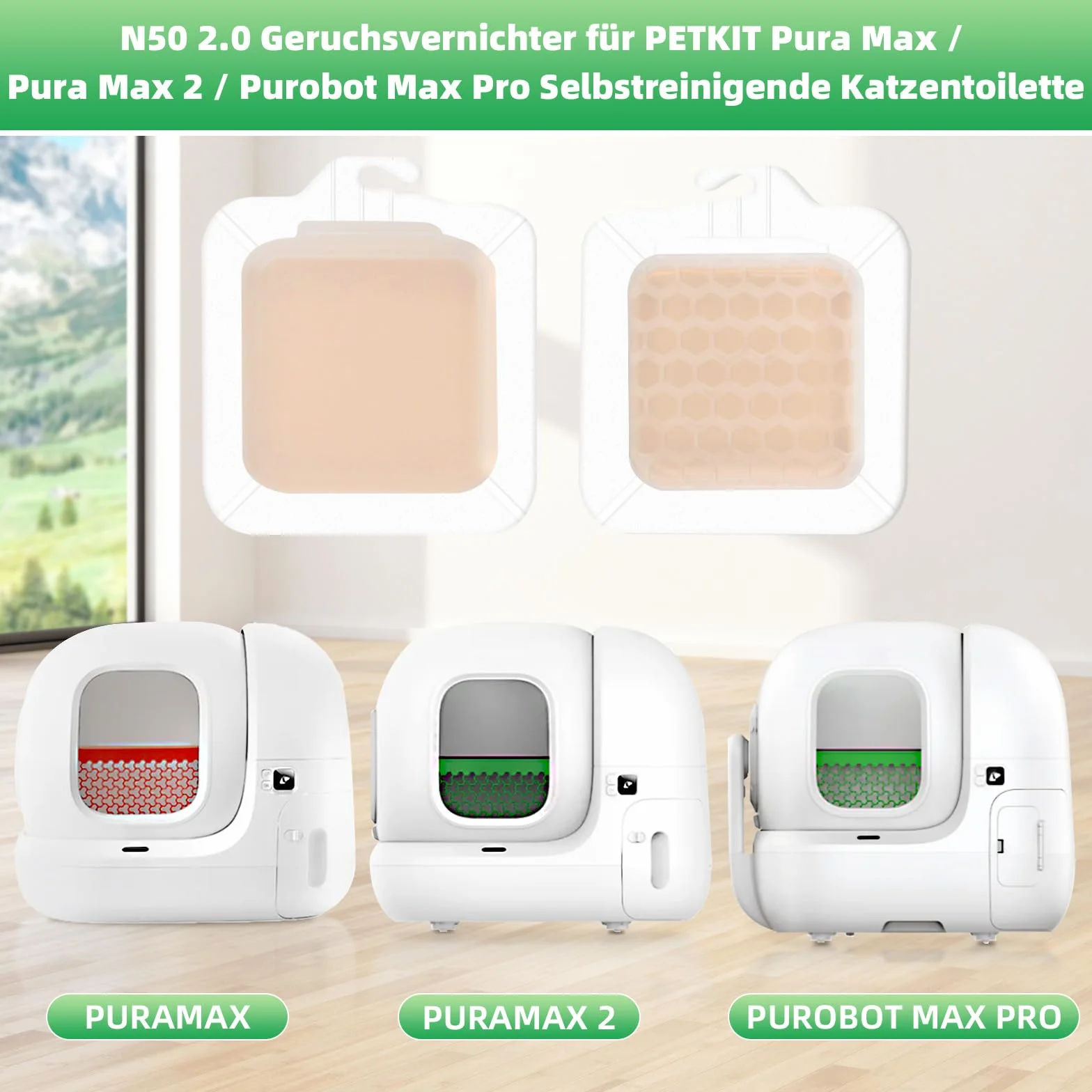 6 sztuk N50 2.0 środek do usuwania zapachów do PETKIT Pura Max 2 i Purobot Max Pro samoczyszczącej kuwety dla kotów