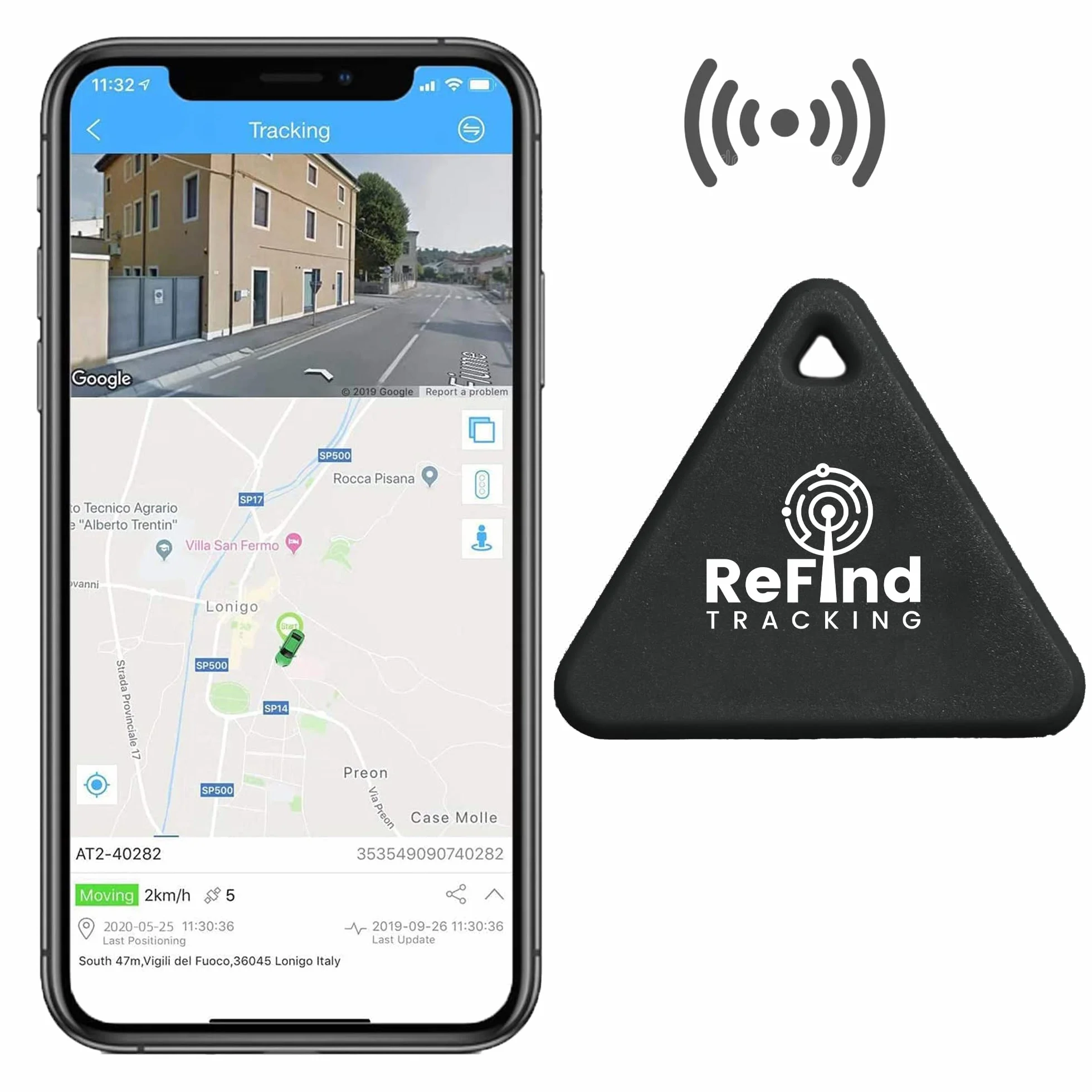 ReFind R3 Smart Tracker Bluetooth 5.0 GPS Tag dla Androida iPhone'a Czarny