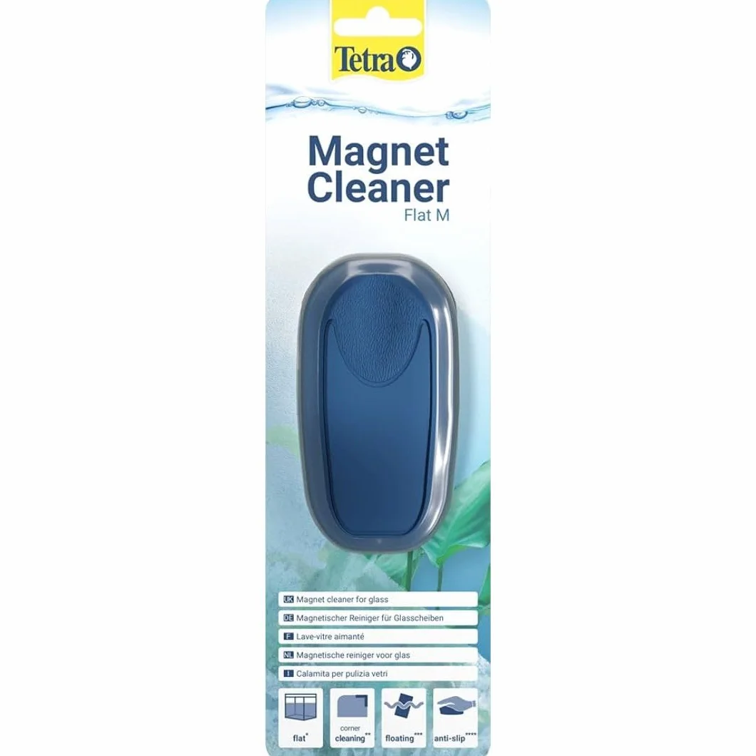 Tetra Magnetyczny środek czyszczący płaski M – magnetyczny środek do czyszczenia szyb do akwarium, magnes tarczowy do szybkiego i łatwego czyszczenia akwariów o grubości szkła do 6 mm