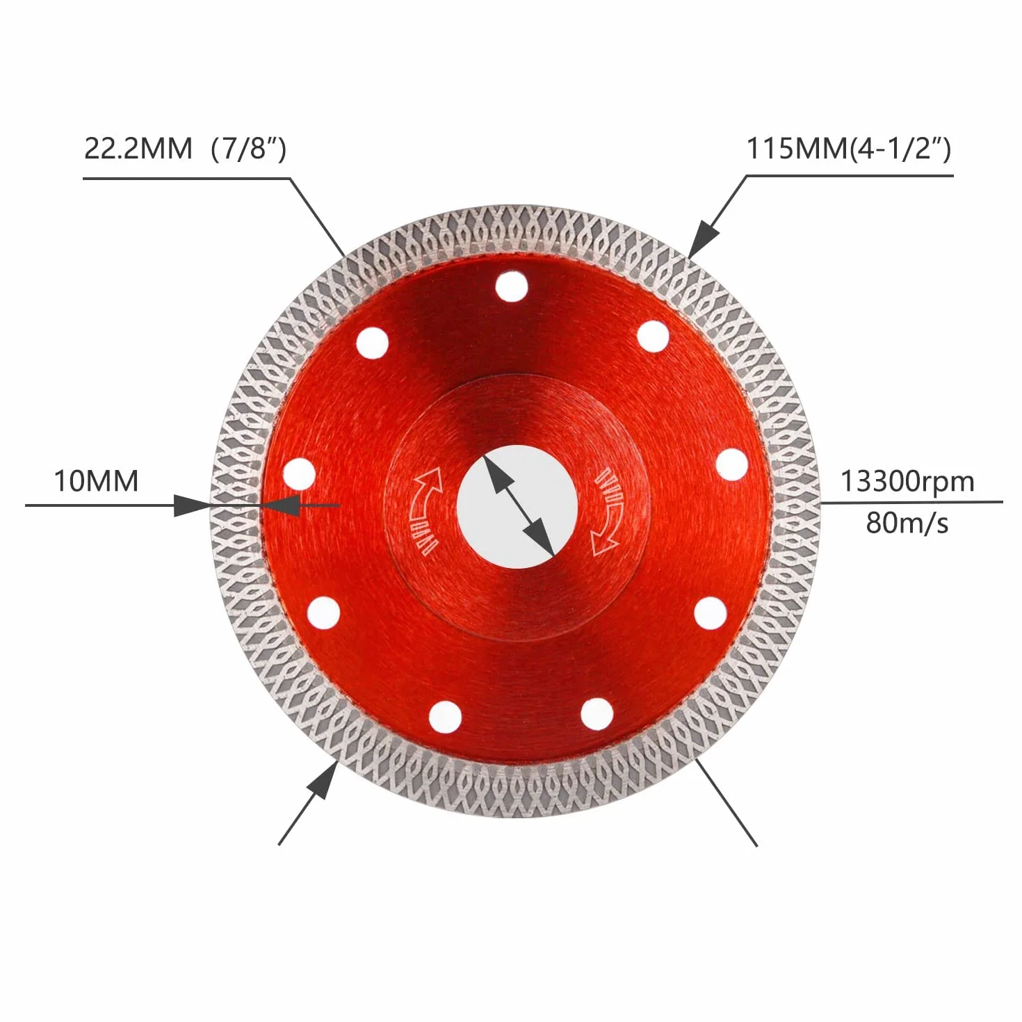 Gunpla Tarcze do cięcia diamentowego 115 mm x 1,4 x 22,2 mm, cienkie, czyste szybkie cięcie na betonie, marmurze, płytkach porcelanowych, granit, cegłach, kamieniu i tynku, tarcza tarczowa 11,5 cm tarcza tarczowa do cięcia na sucho i na mokro do szlifierk