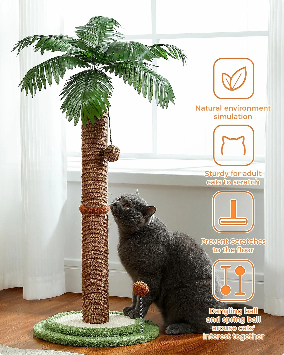 PAWZ Road Kokosowy drapak dla kota, brązowy, AY401-AMT0219BN