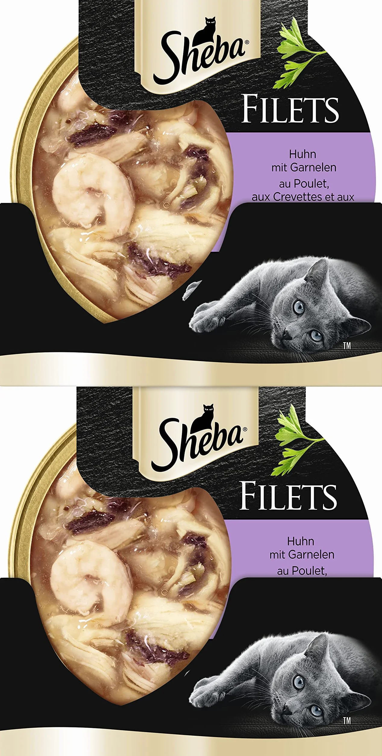 Sheba Filety – najdelikatniejsza mokra karma dla kota w skorupce - kurczak z krewetkami - (16 x 60 g), 60 g (16 sztuk)