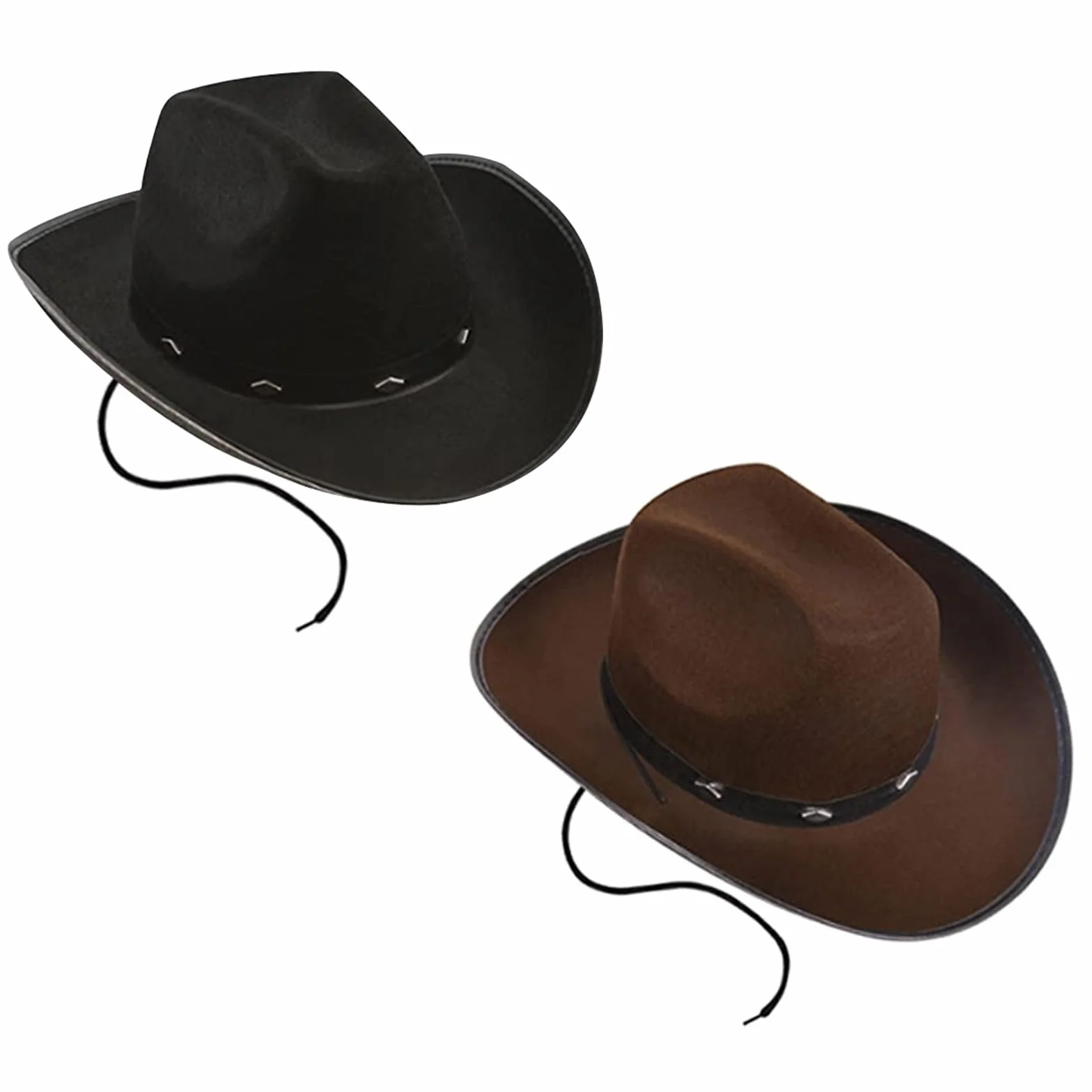 Comforso 2 Sztuki, Teksański Kapelusz Kowbojski dla Dorosłych, Fantazyjne Akcesoria Imprezowe, Czapka Outdoorowa, Dziki Zachód, Wiejski Zachodni Farmer, Western