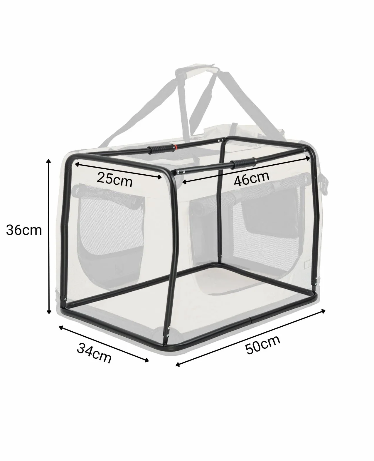 lionto Składany transporter dla psa do podróży i samochodu, 50x34x36 cm, wytrzymały transporter z uchwytami i kocem dla kota i psa do 10 kg, mocna torba z tkaniny, beżowy