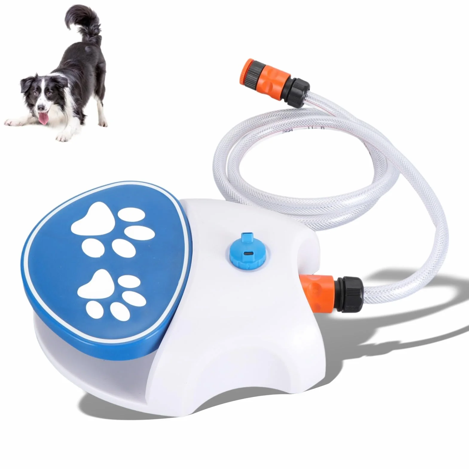 Zewnętrzna fontanna dla psa dog sprinkler regulowana fontanna dla psa, wygodna aktywna poidło dla psa z rurką dla psa dog water toys Fontanelle