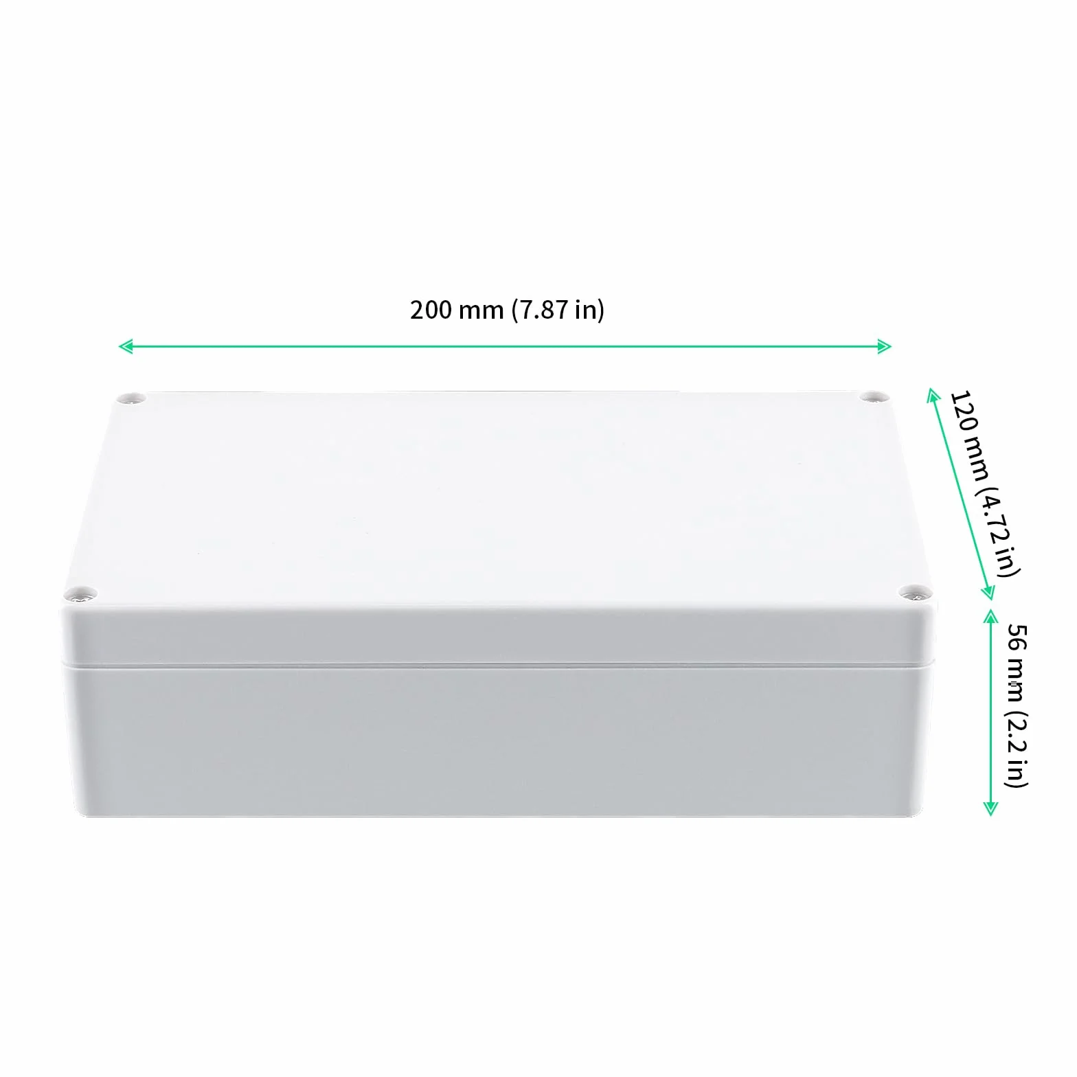 FUNSUEI Puszka przy??czeniowa, 2 sztuki, 200 x 120 x 56 mm, puszka rozga???na, wodoszczelna IP65, elektryczna puszka rozdzielcza zewn?trzna, skrzynka przy??czeniowa z tworzywa sztucznego ABS, puszka
