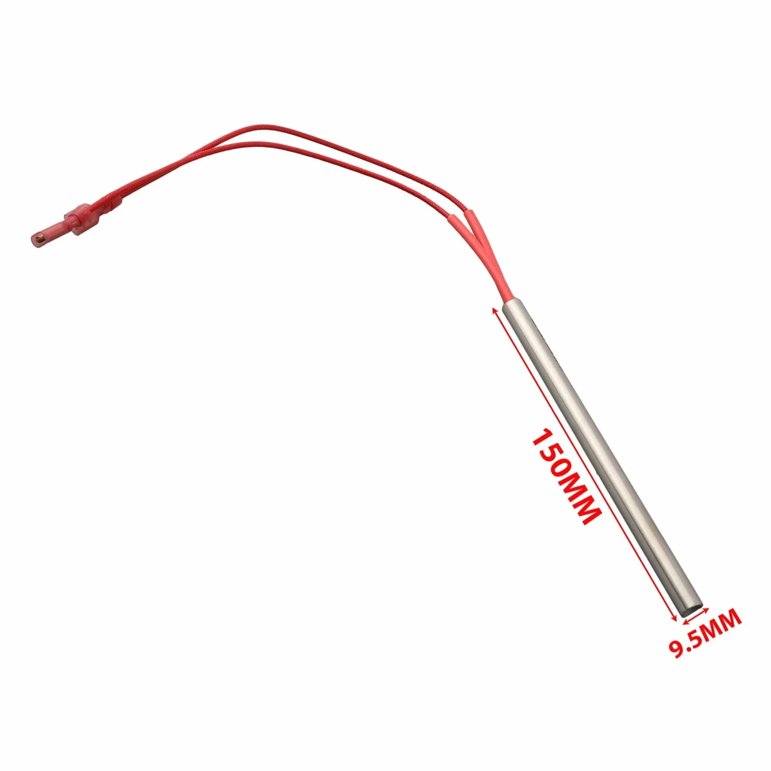 Nemaxx Piec na pellet świecący zapłonnik 300 W 230 V kompatybilny z P6 P9 P12 pręt grzewczy ze stali nierdzewnej 9,5 mm 150 mm