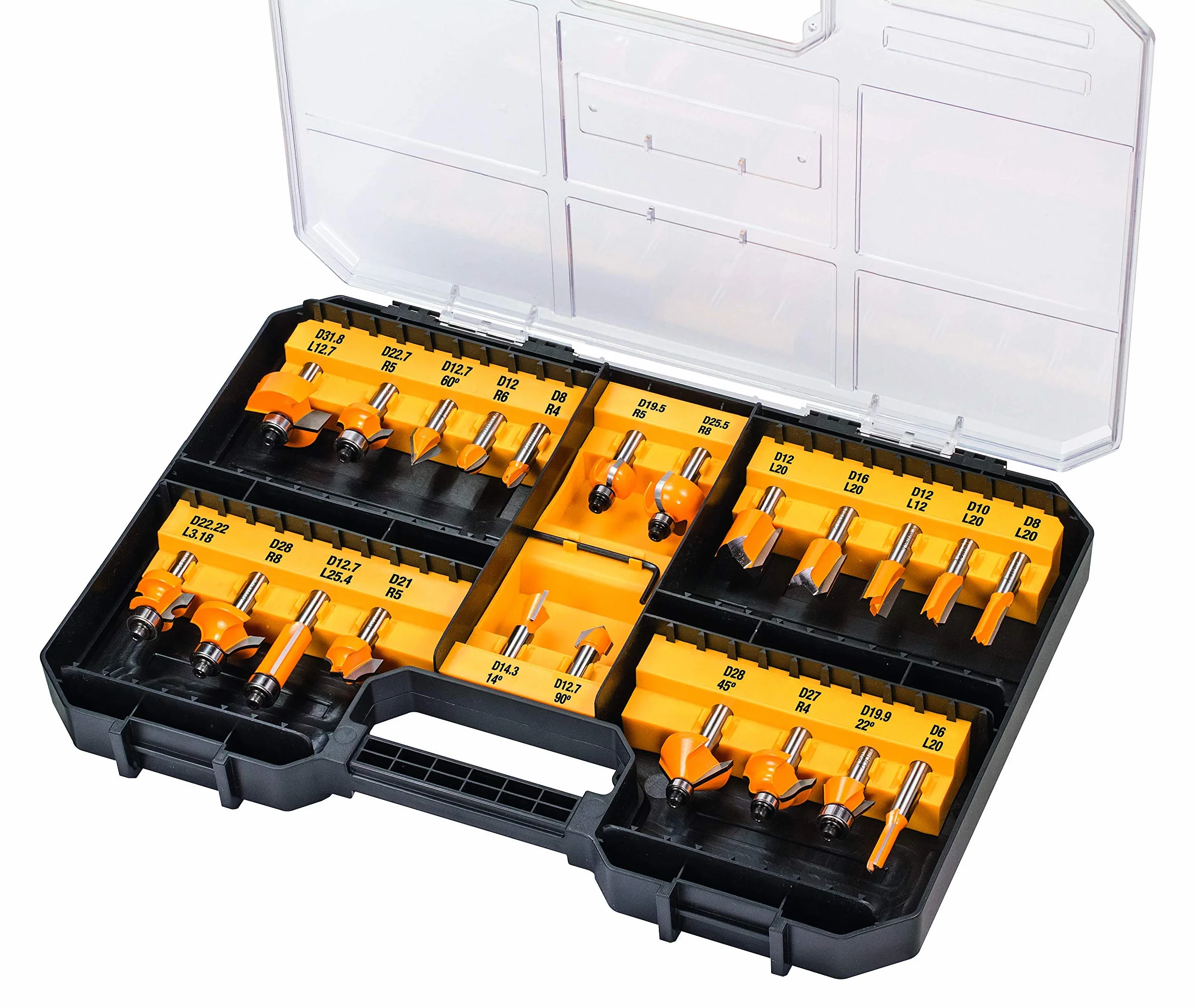 Dewalt DT90017 Zestaw Akcesoriów, Czarny/Żółty, 22 Elementy