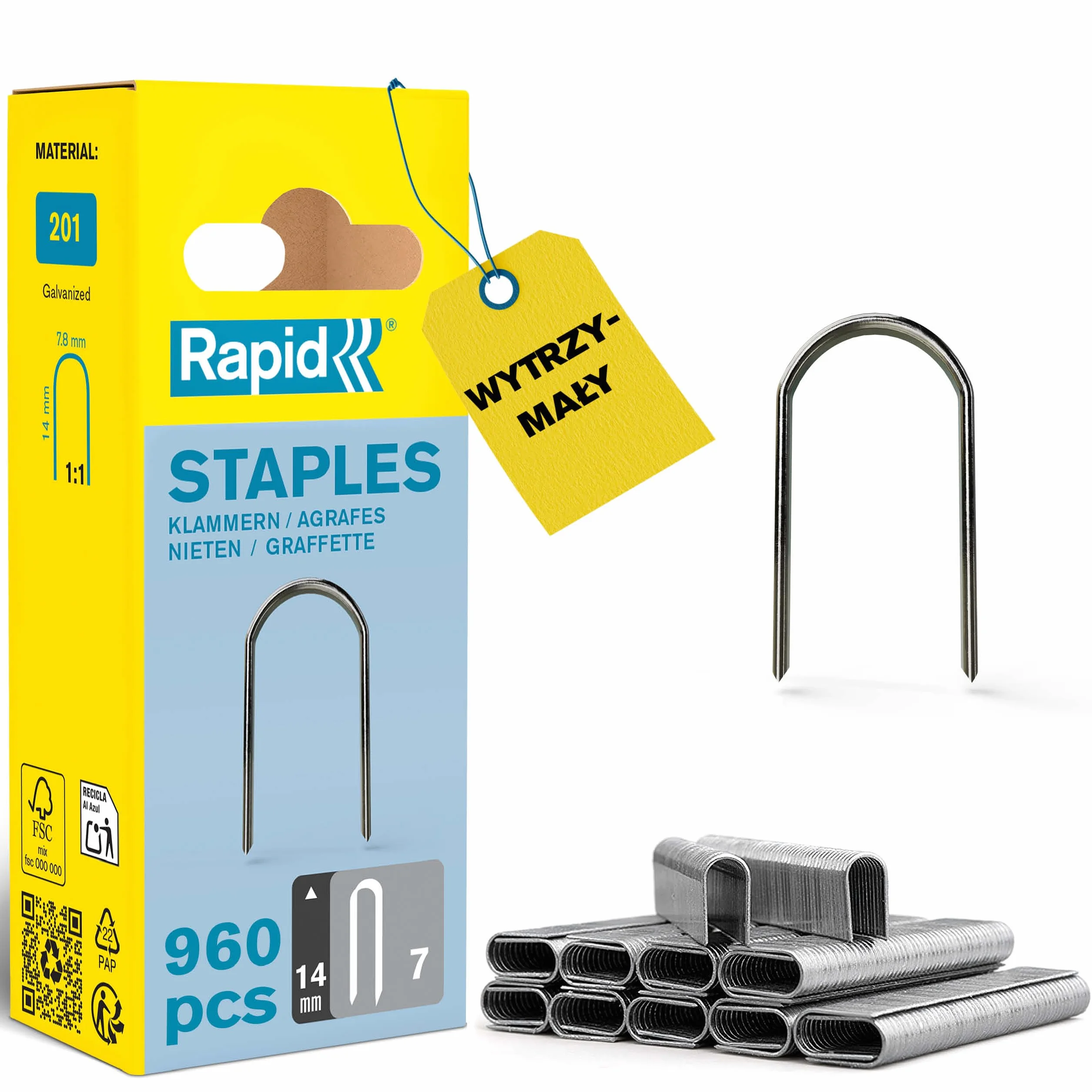 Rapid 7/14 mm Dp Staples (960) Narrow Box
