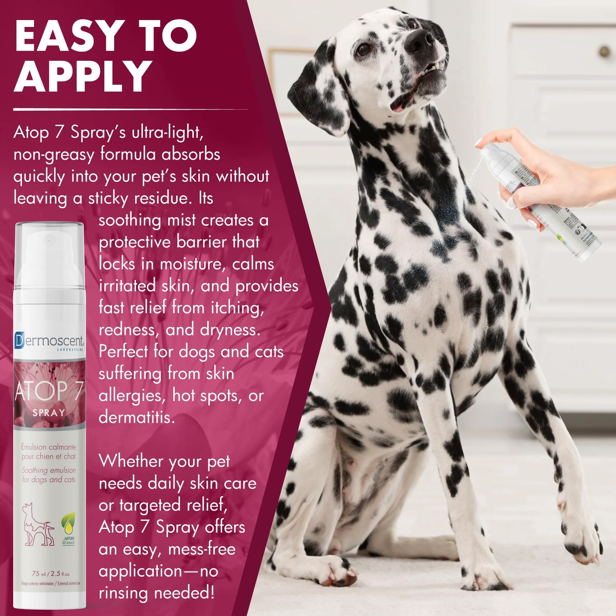 Dermoscent ATOP 7 Spray dla psów i kotów – 75 ml