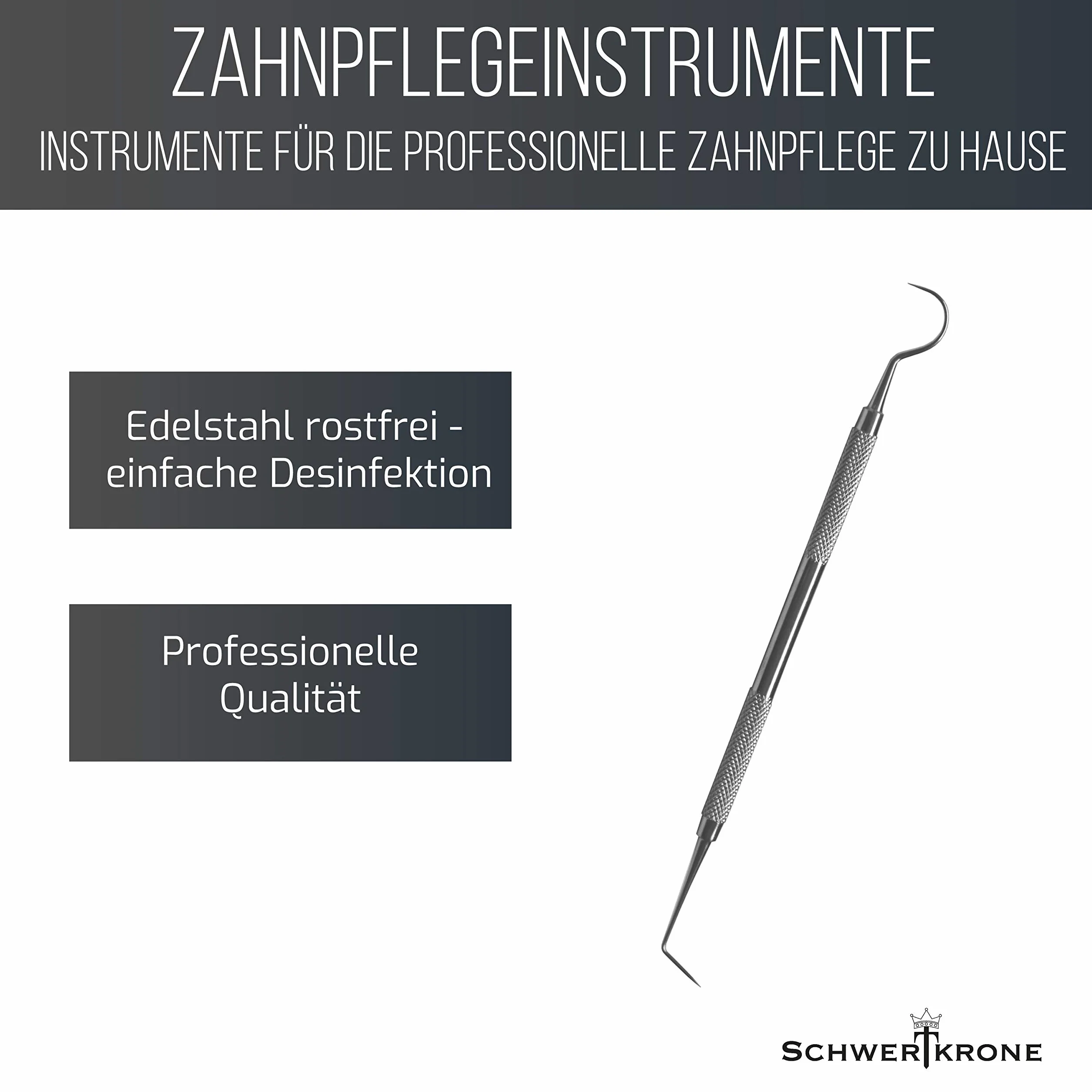 Schwertkrone, Środek do usuwania kamienia nazębnego dla psów ze stali nierdzewnej z 2 główkami, pielęgnacja zębów dla psów do usuwania kamienia nazębnego