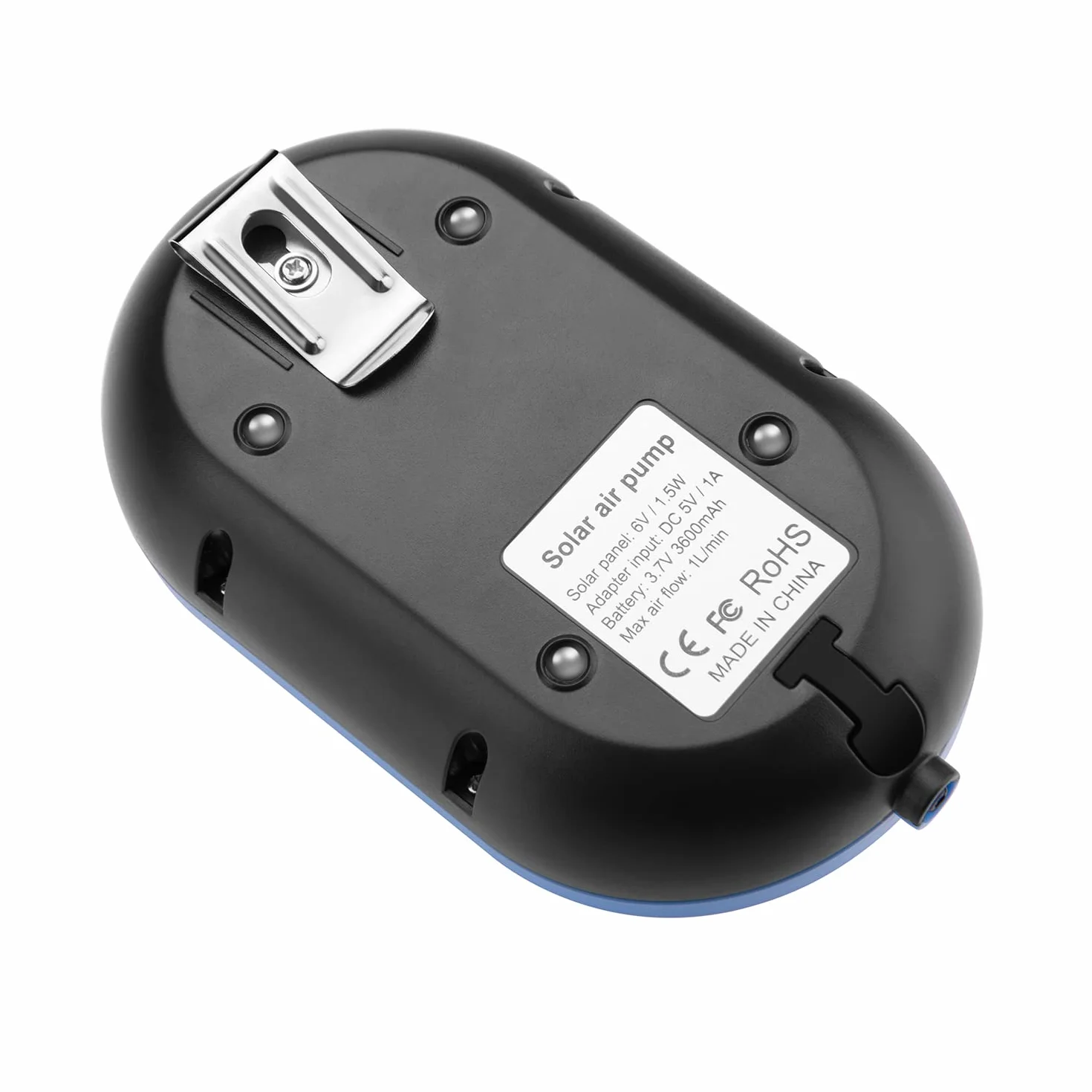 Oxygenator akwarium, 1,5 W, 3600 mAh, solarna pompa tlenowa do akwarium, napowietrzacz do stawu, pompa powietrza, napowietrzacz do akwarium
