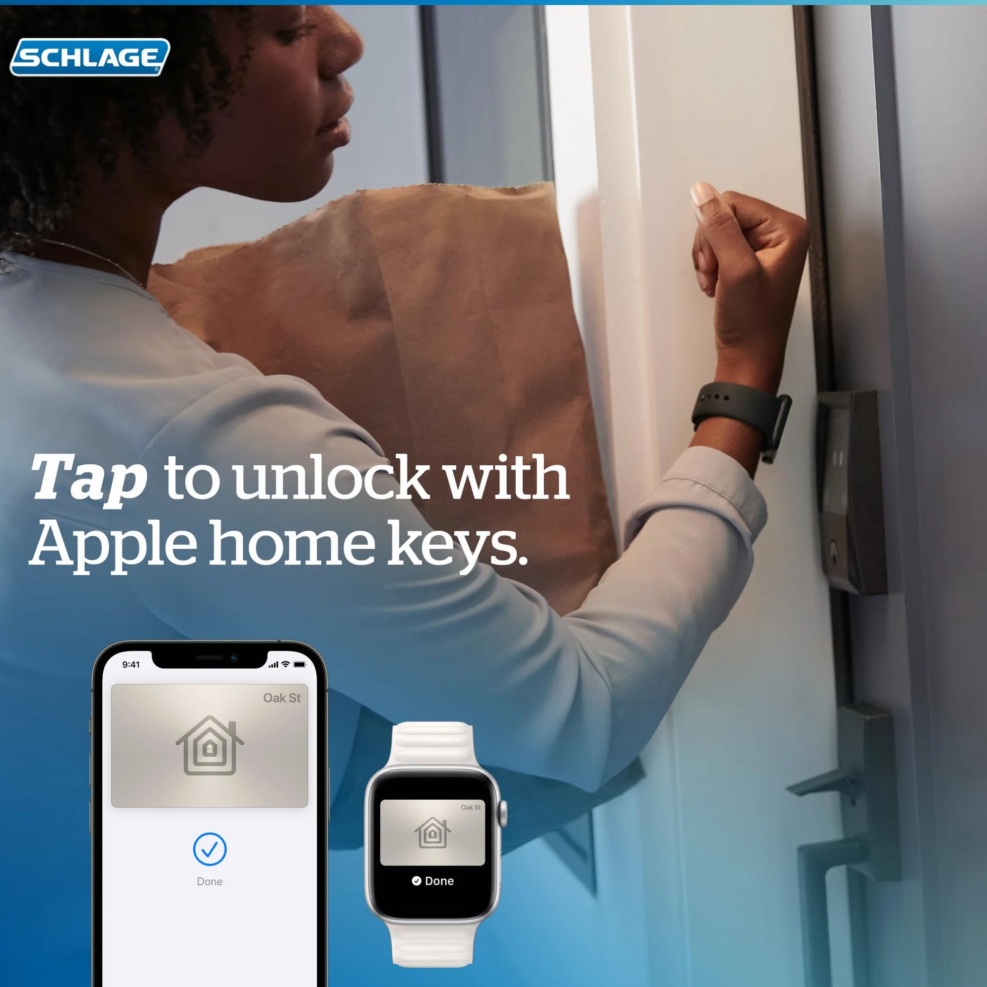 SCHLAGE BE499WB CEN 622 Encode Plus Smart WiFi zamek zasuwowy, czarny matowy