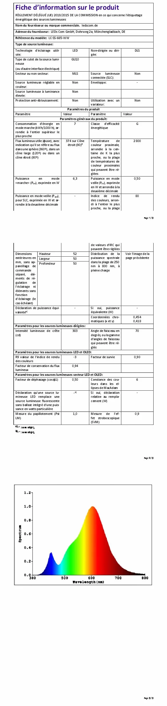 ledscom.de Lampa do czytania WAIKA z gęsią szyjką i przełącznikiem biały mat, w zestawie GU10 LED, PAR16, ciepła biel, 6,05W, 374lm, 70°, 3-stopniowy ściemniacz