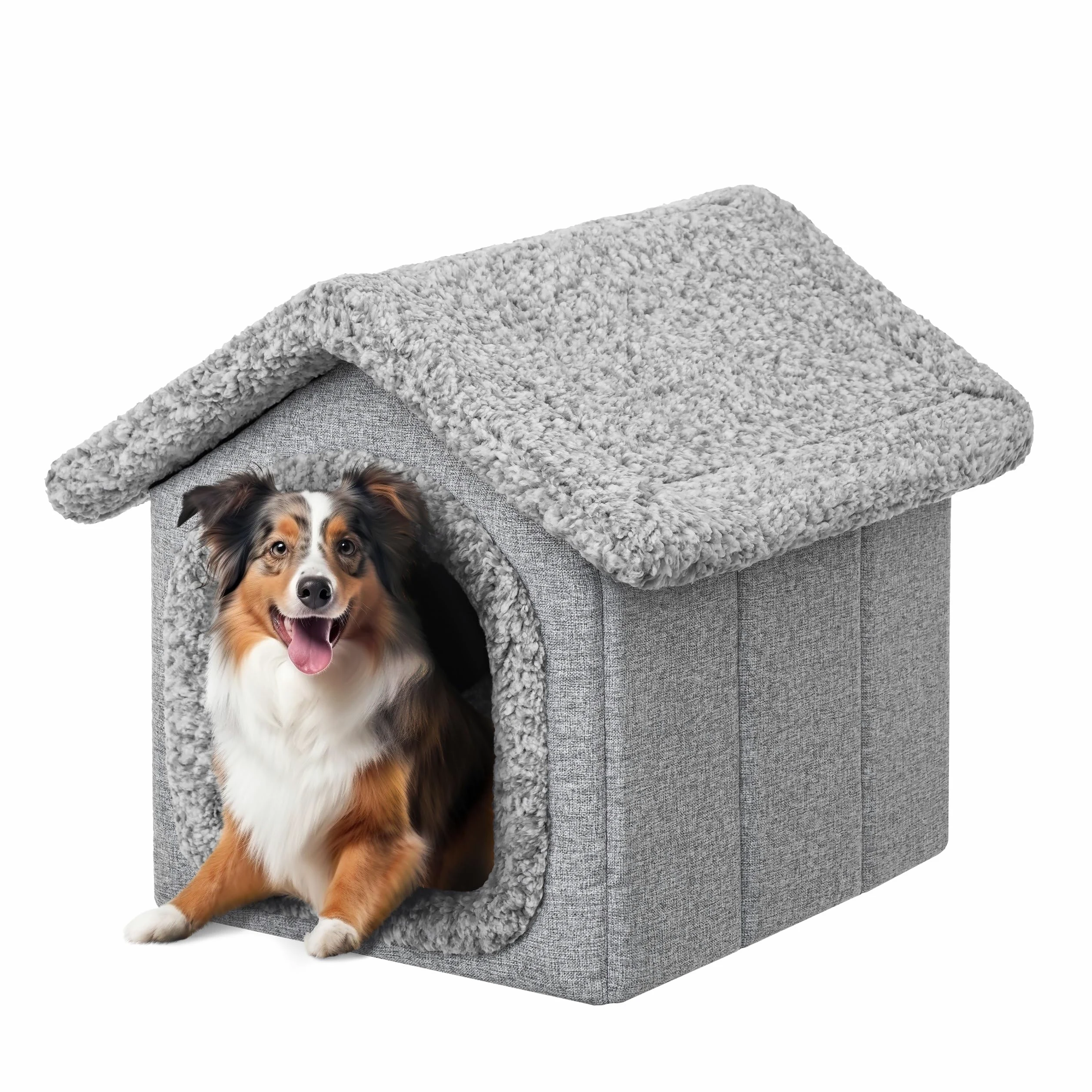 DOGGY Domek dla psa 46 x 52 x 53 cm szary