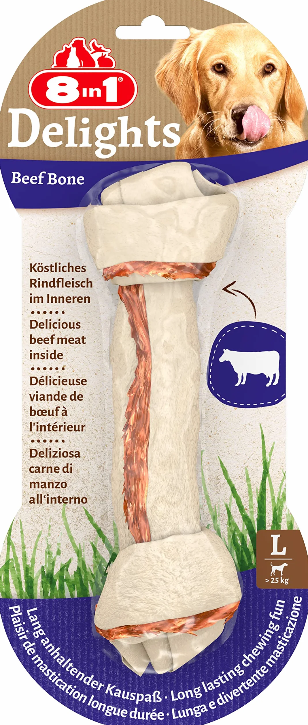 8In1 Delights Kość dla Psa, Wołowina, 85g