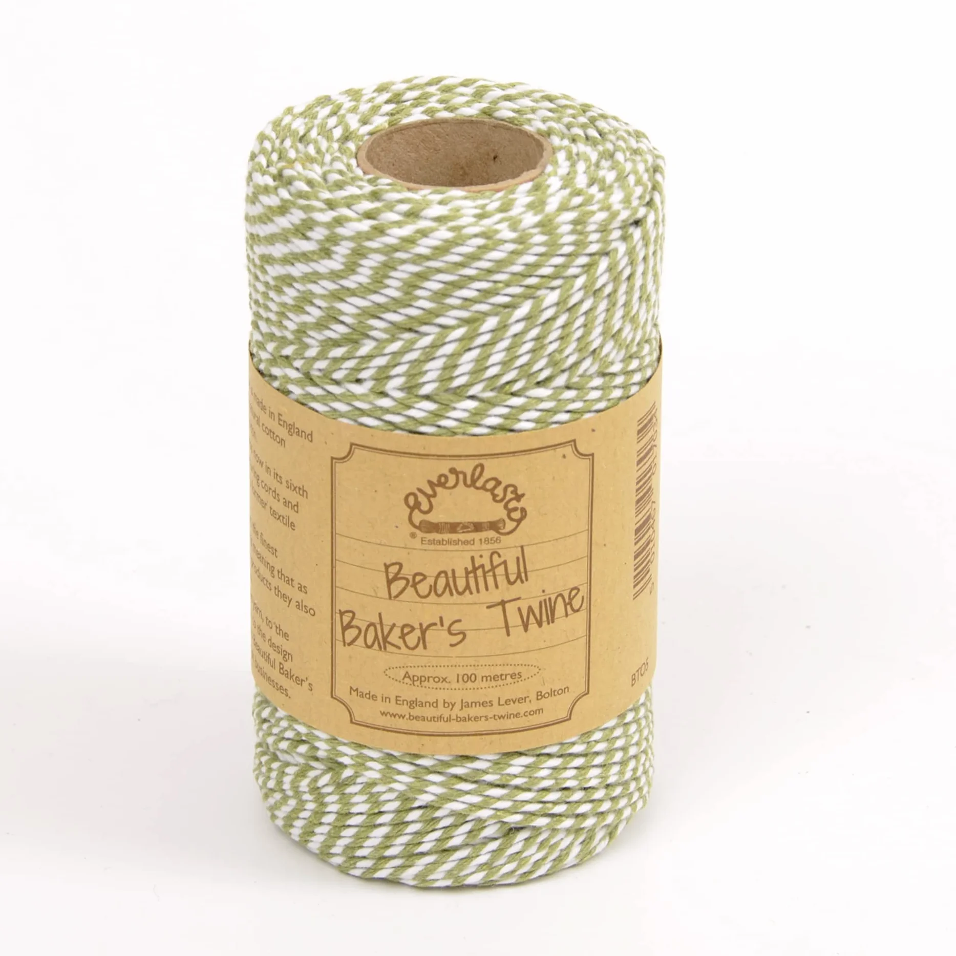 100 m - Everlasto oryginalny 'Beautiful Bakers Twine' (ok. 2 mm) (szałwiowa zielona)